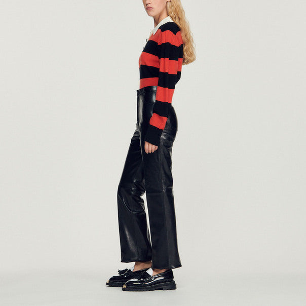 Pantalon en cuir Sandro seconde main