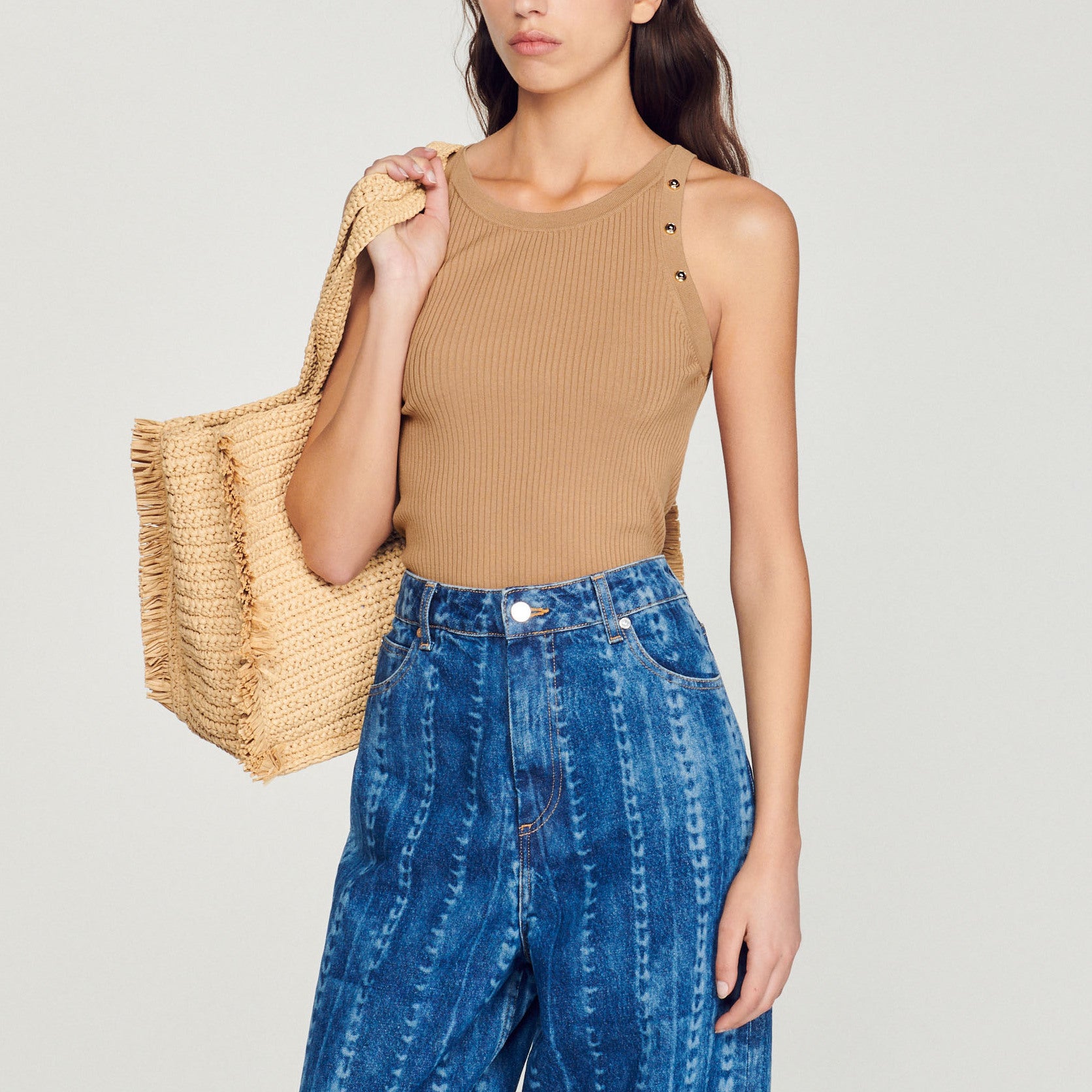 Débardeur côtelé Sandro seconde main