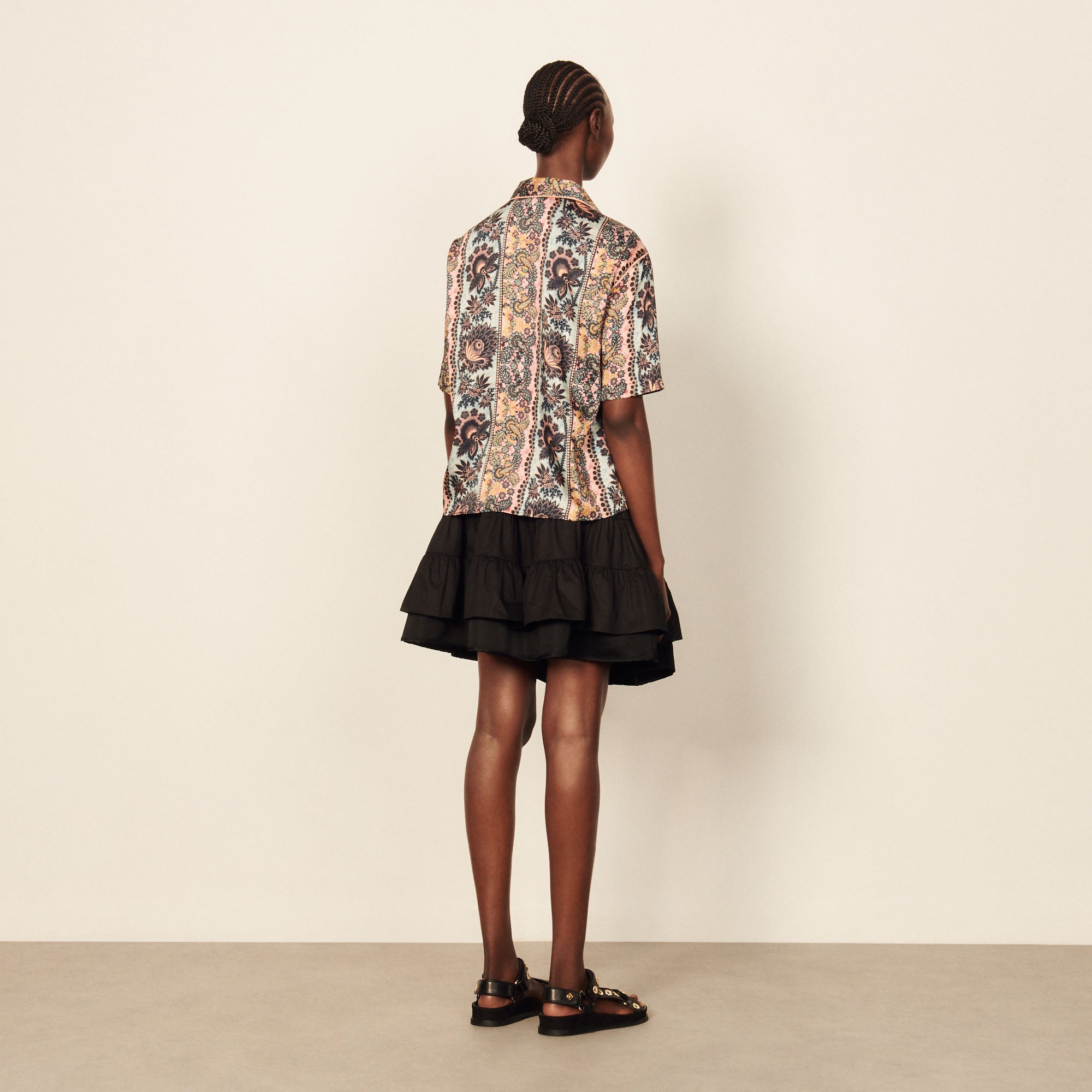 Chemise fluide imprimé tie&dye baroque Sandro seconde main