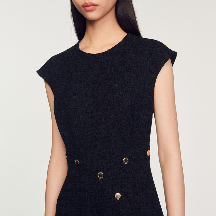 Robe en tweed asymétrique Sandro seconde main