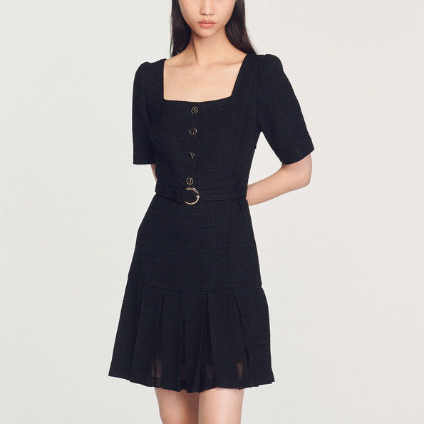 Robe courte en tweed Sandro seconde main