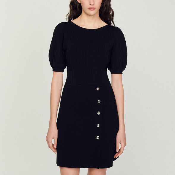 Robe courte à manches ballons Sandro seconde main