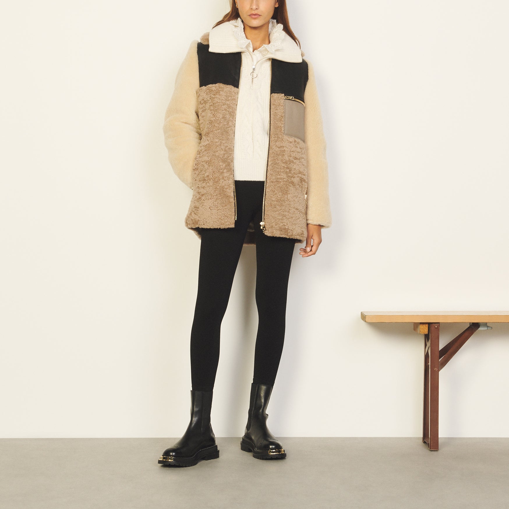 Outerwear Beige Sandro seconde main