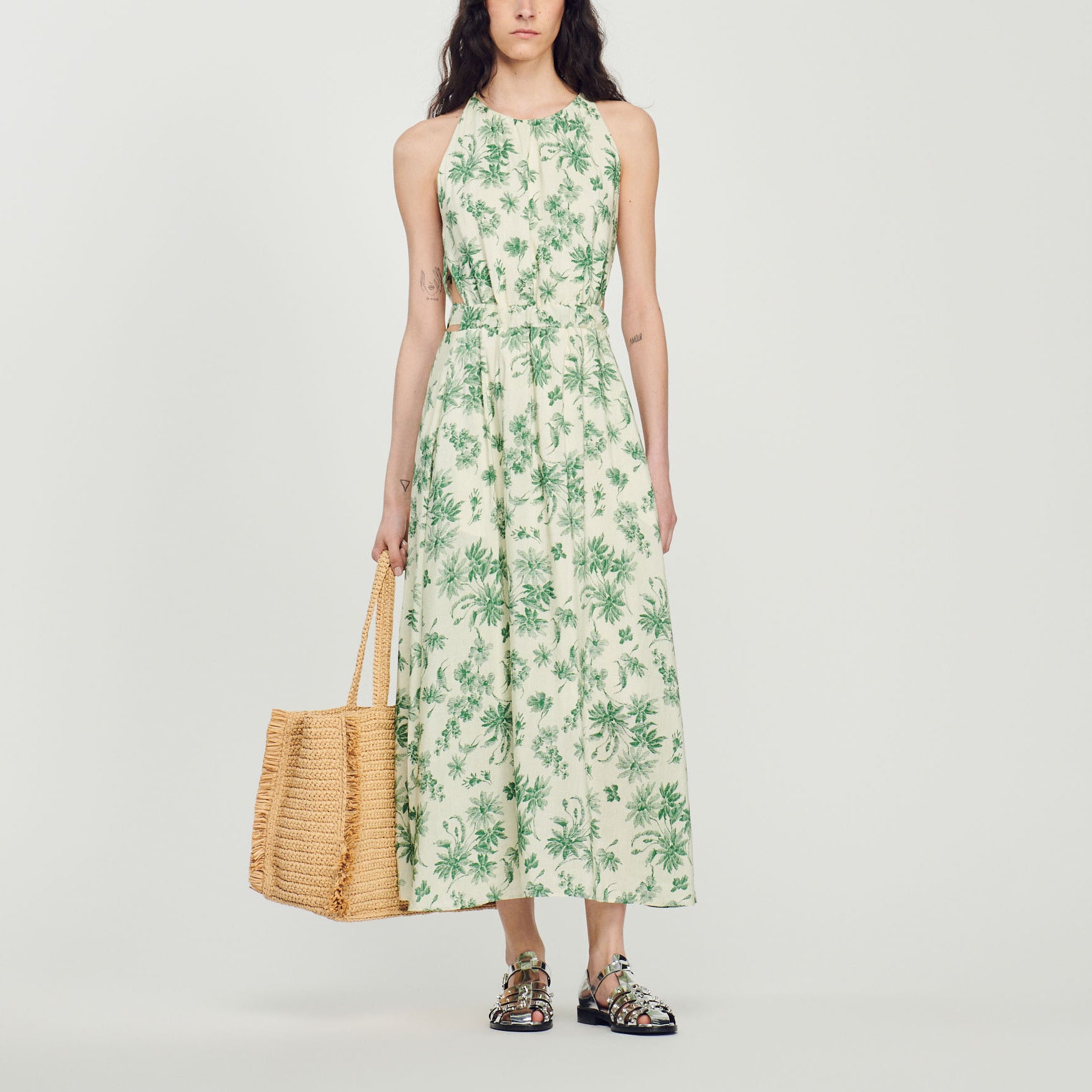 Robe longue imprimé fleuri Sandro seconde main