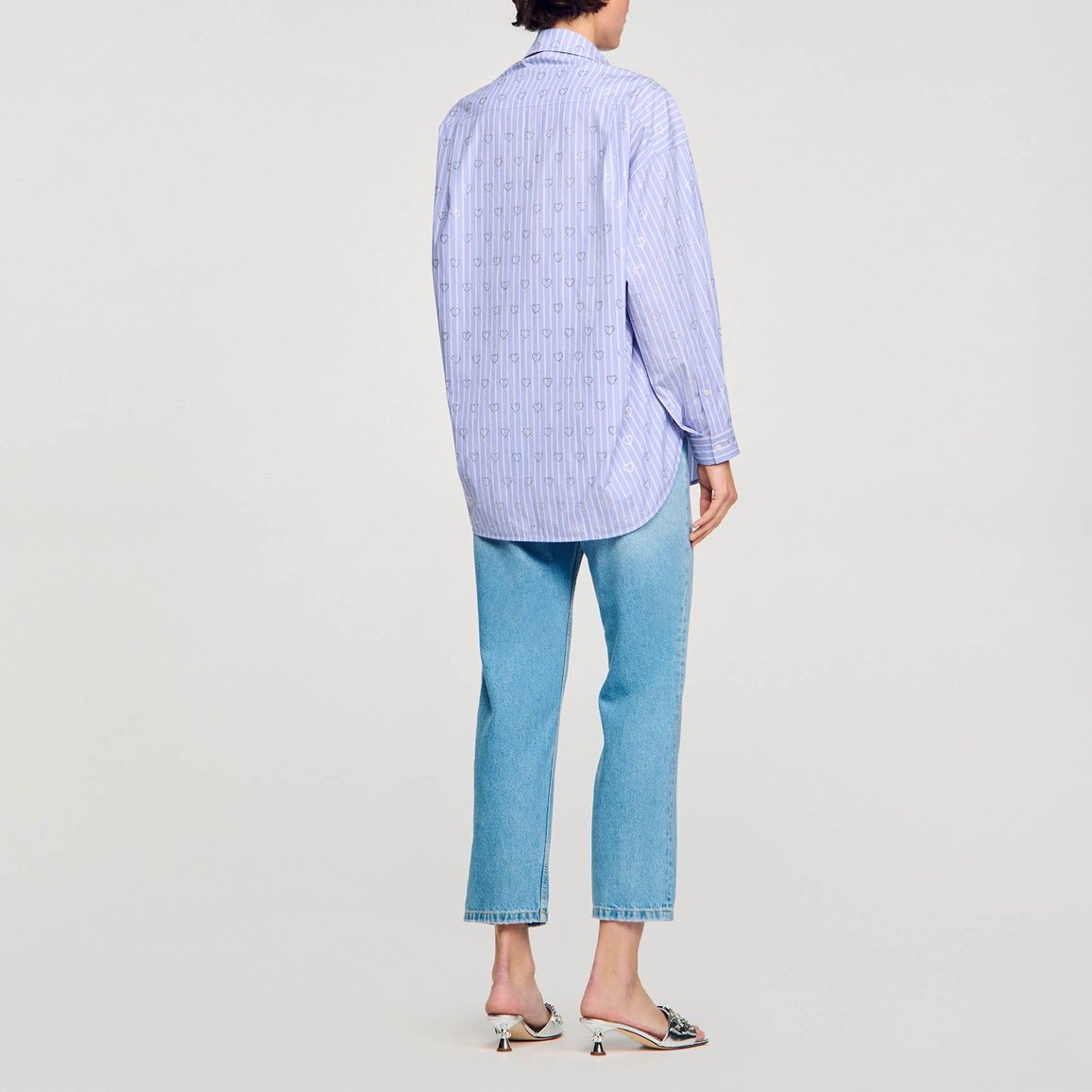 Chemise ornée de cœurs en strass Sandro seconde main