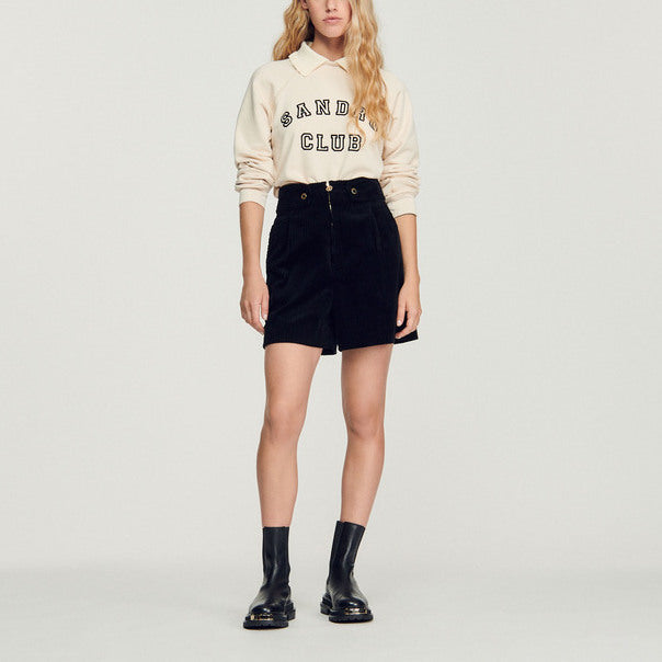 Short en velours côtelé Sandro seconde main