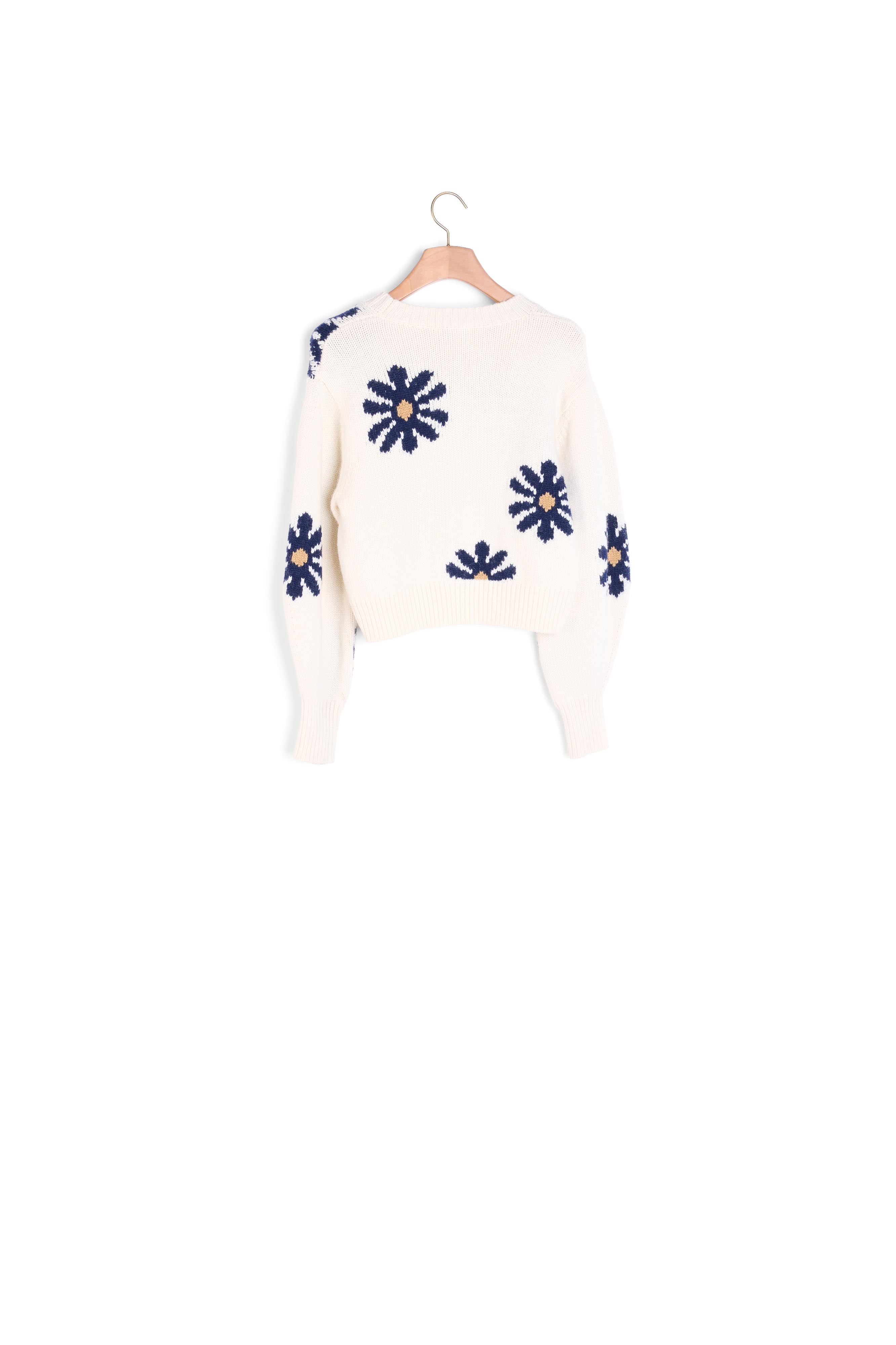 Pull en Maille fleuri Sandro seconde main