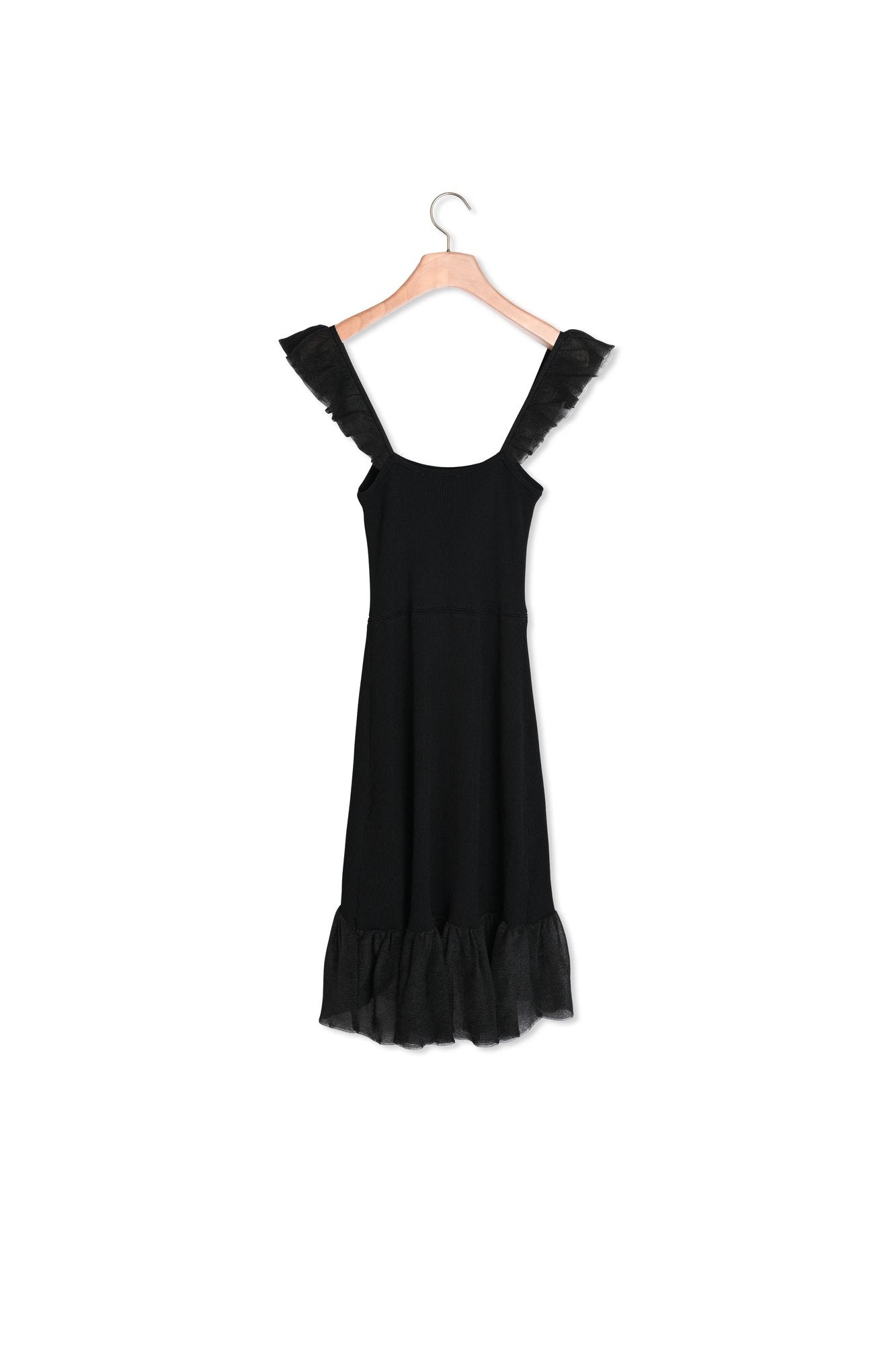 Robe en Maille à bretelles et volants Sandro seconde main