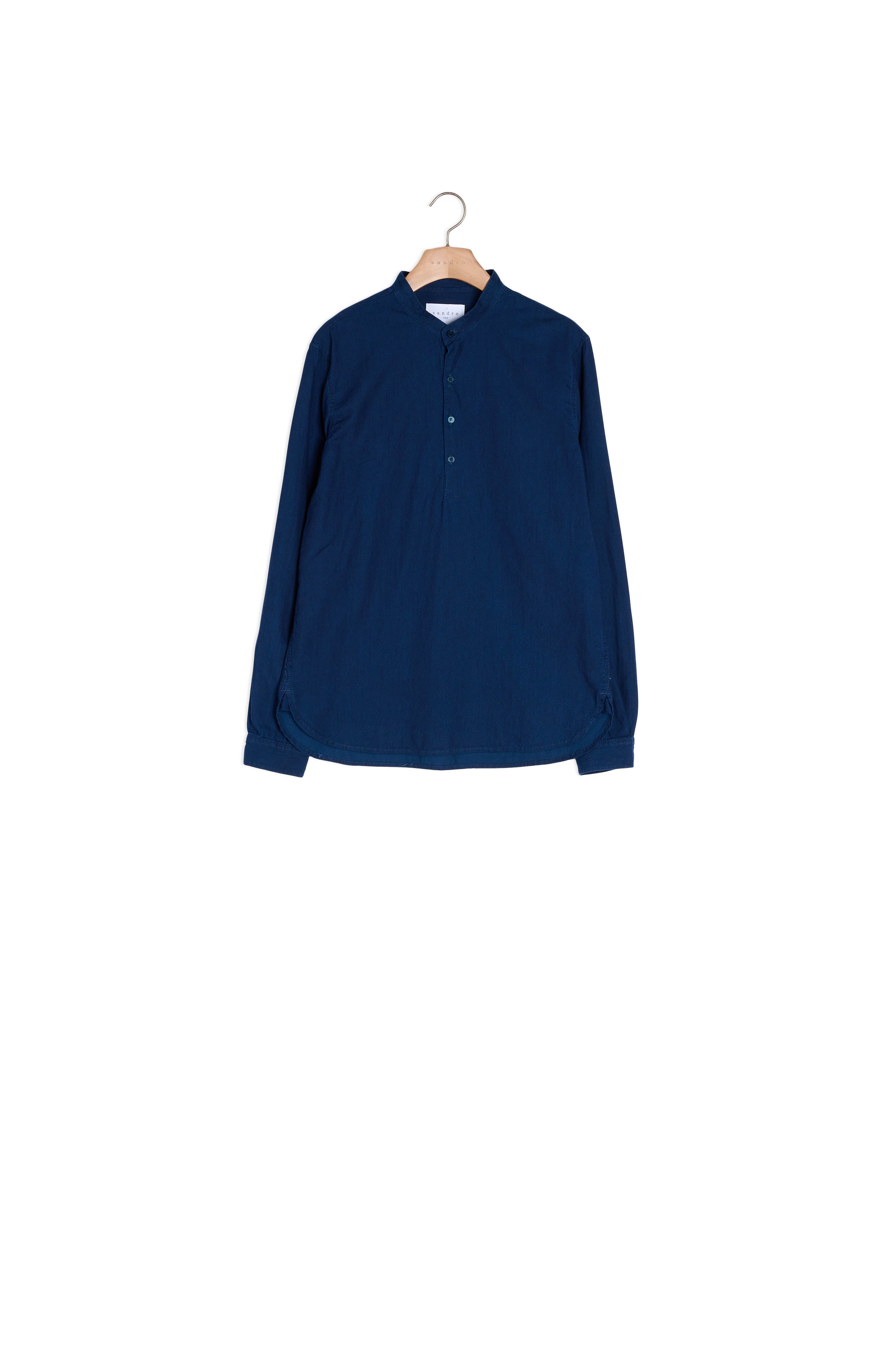 Chemise indigo à col mao Sandro seconde main