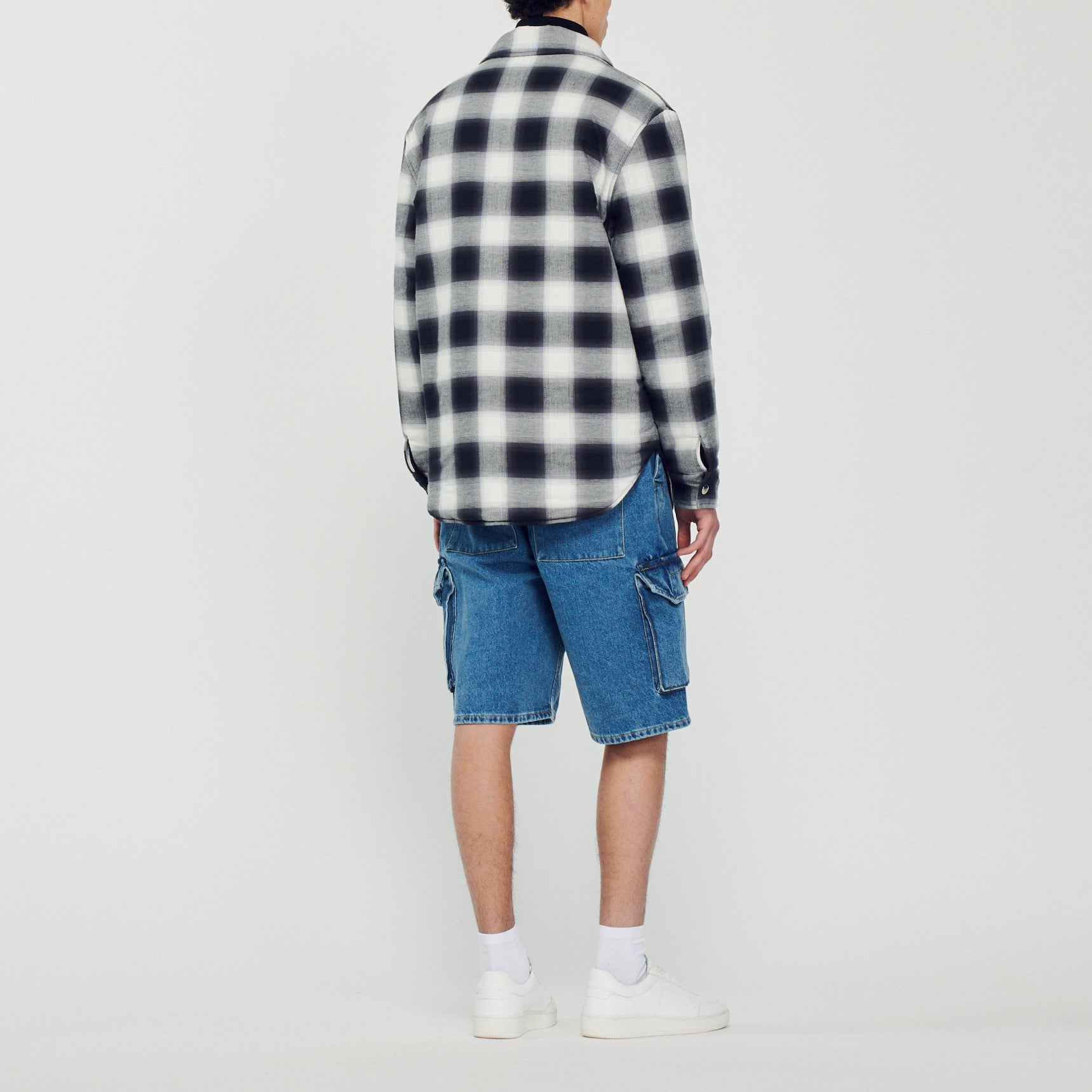 Blouson matelassé à carreaux Sandro seconde main