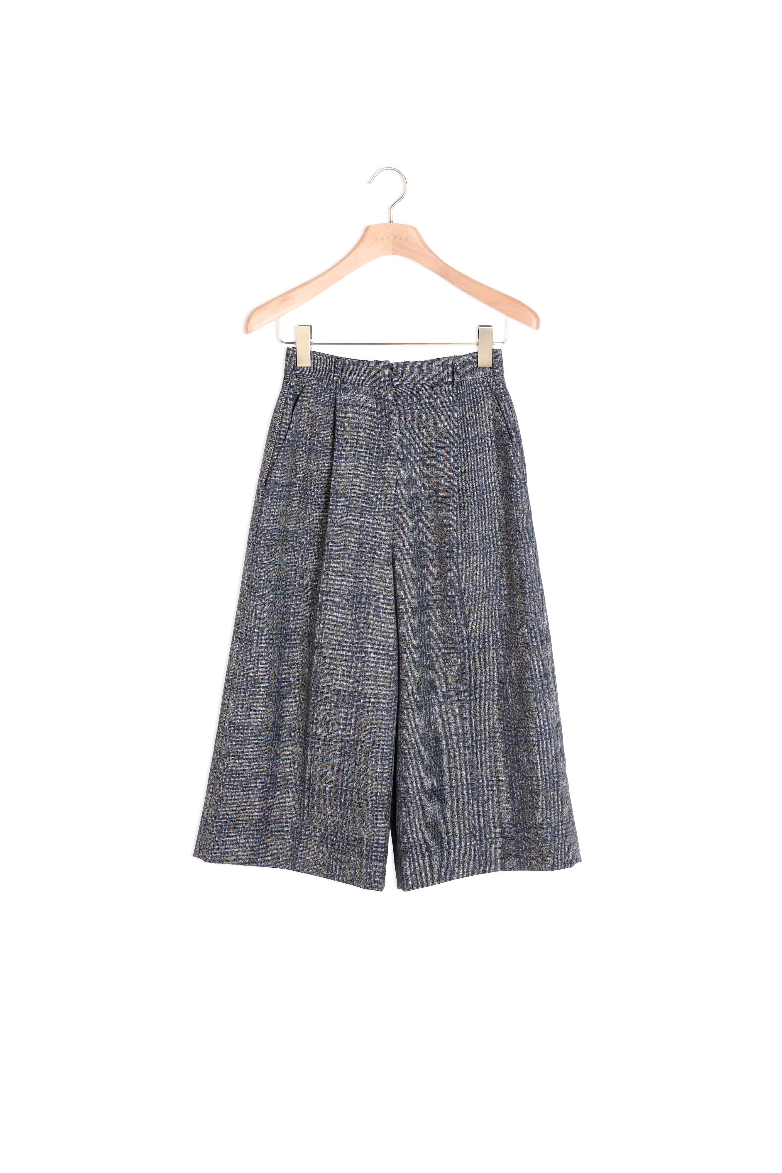 Pantalon large 7/8ème à carreaux Sandro seconde main