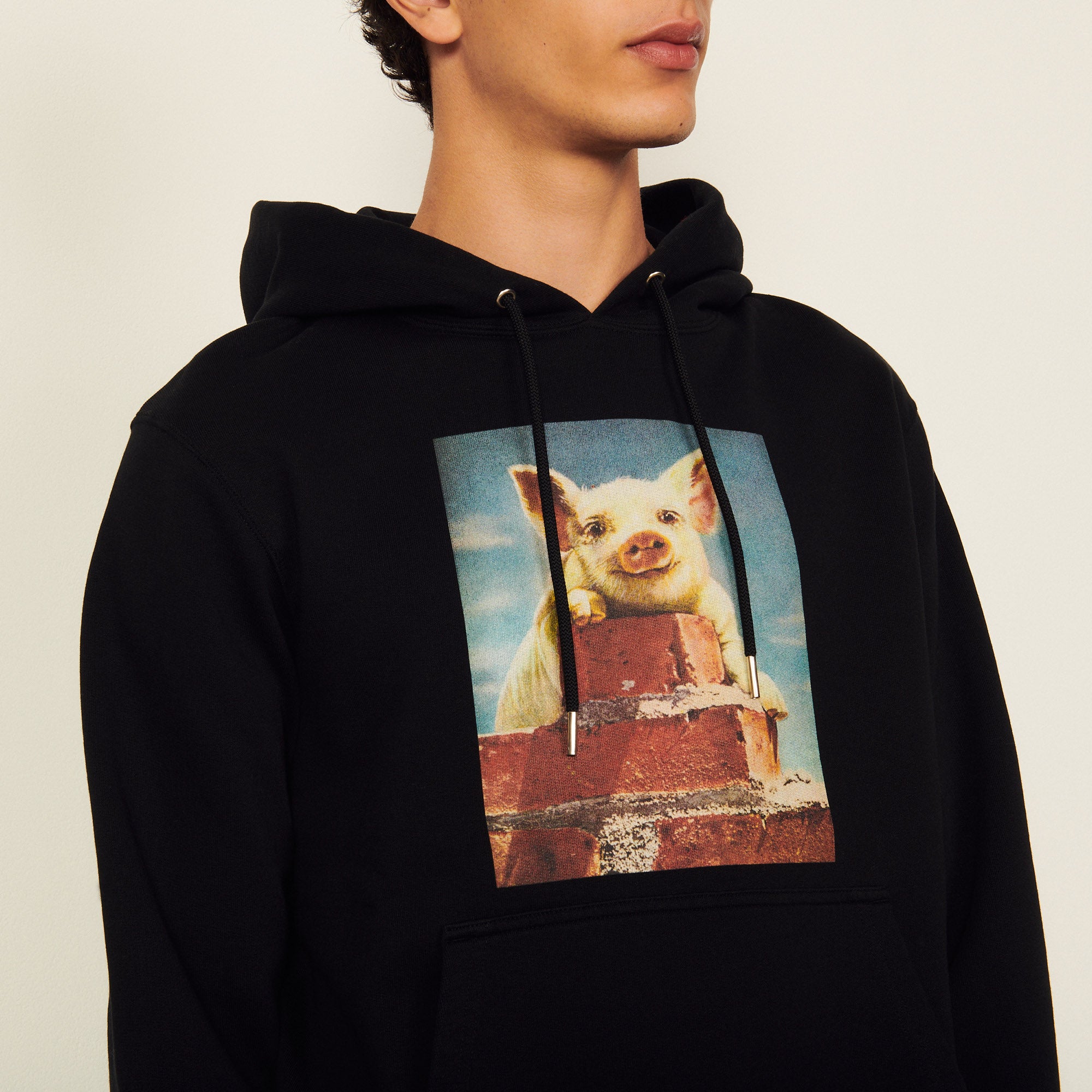 Hoodie en coton avec iconographie Sandro seconde main