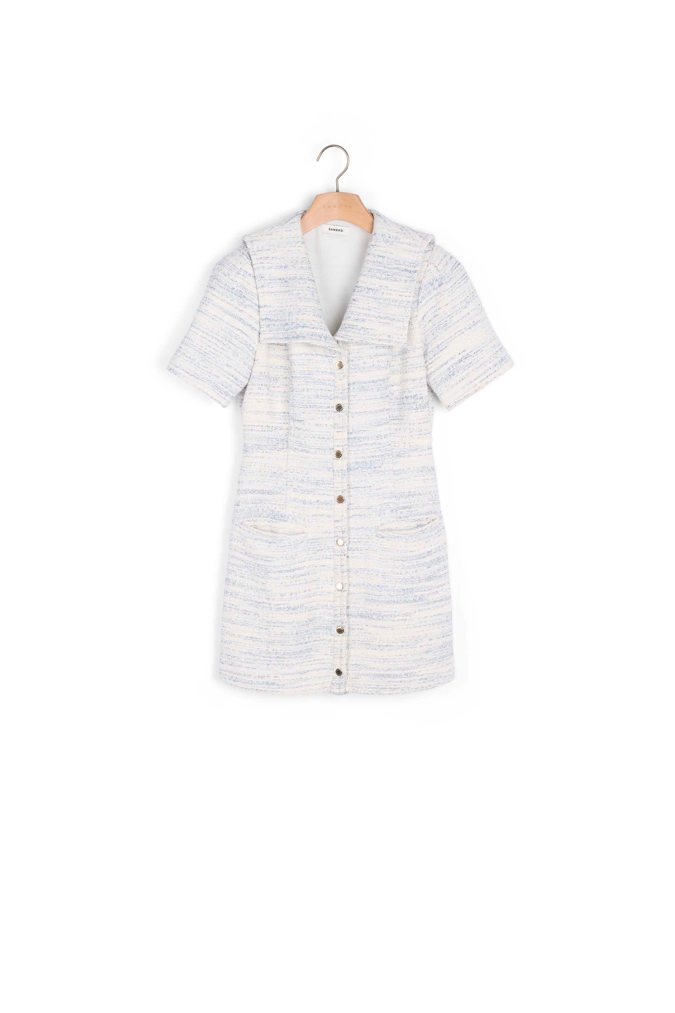 Robe en tweed à col marin Sandro seconde main