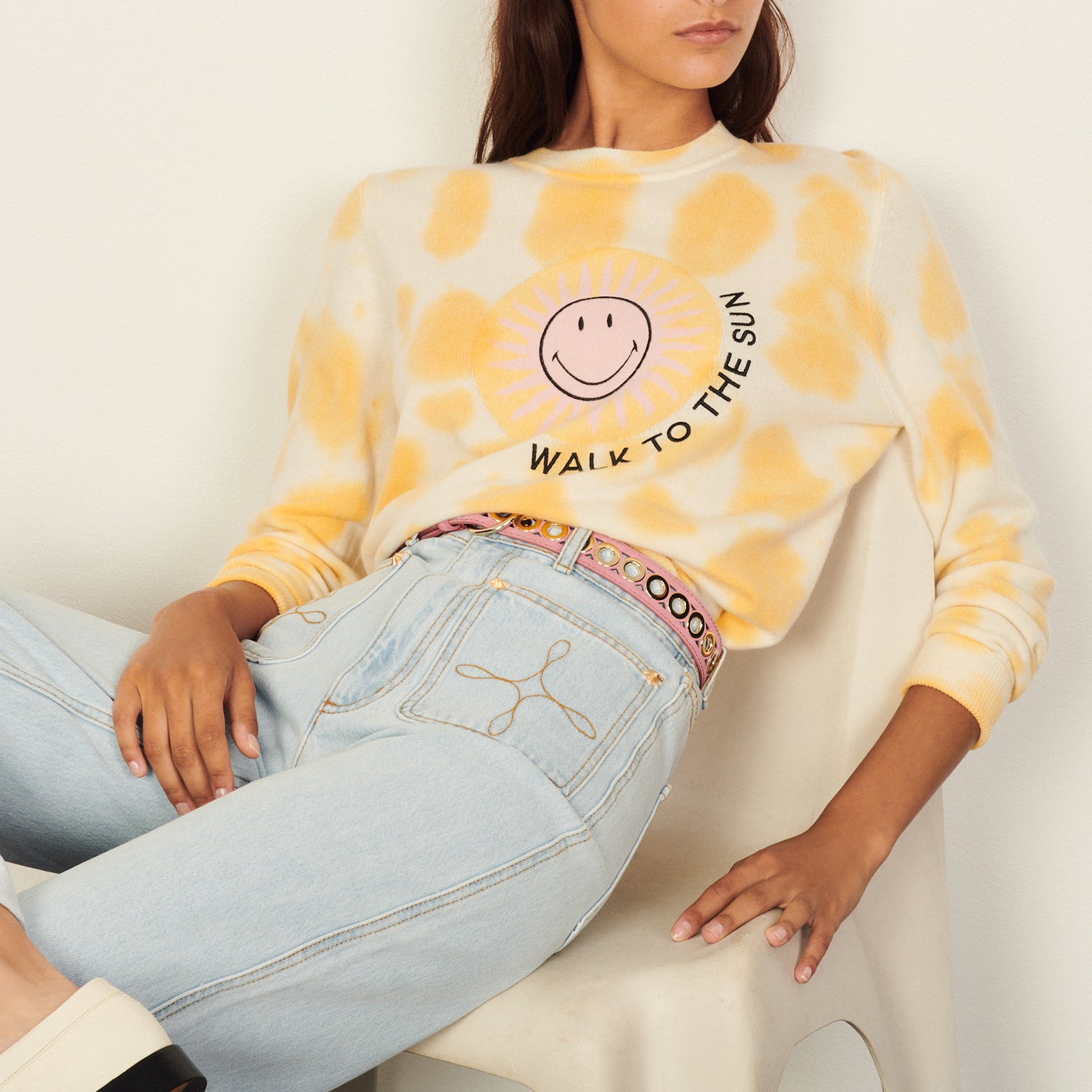 Smiley® Pull jacquard tie and dye Sandro seconde main