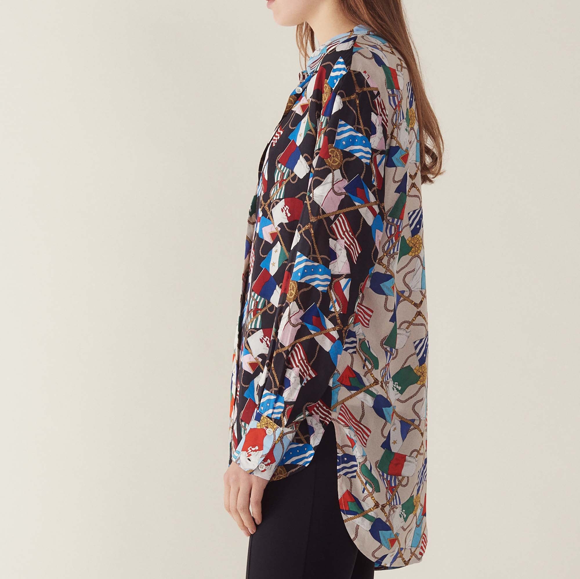 Chemise imprimé flag all over Sandro seconde main