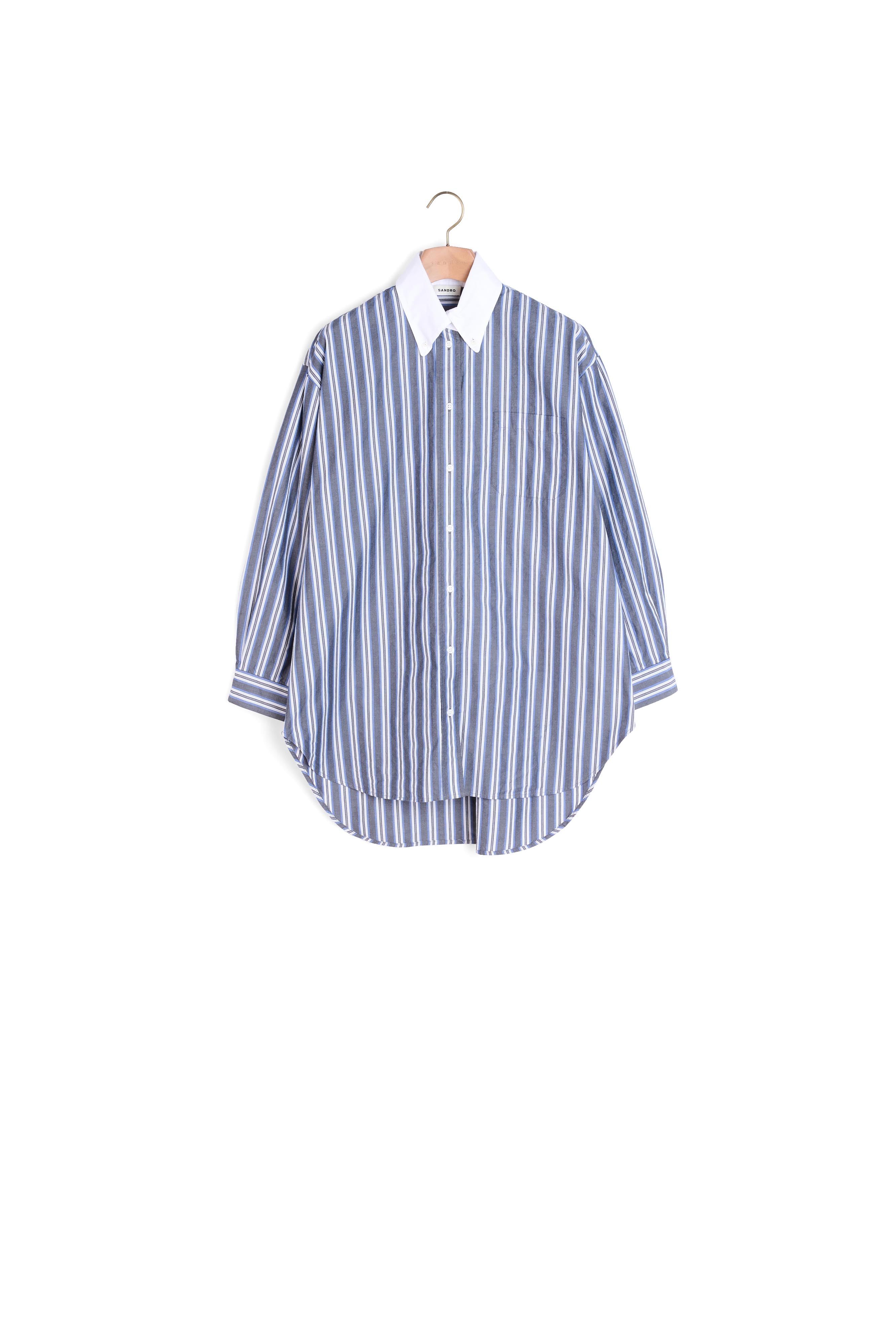Chemise oversize à rayures Sandro seconde main