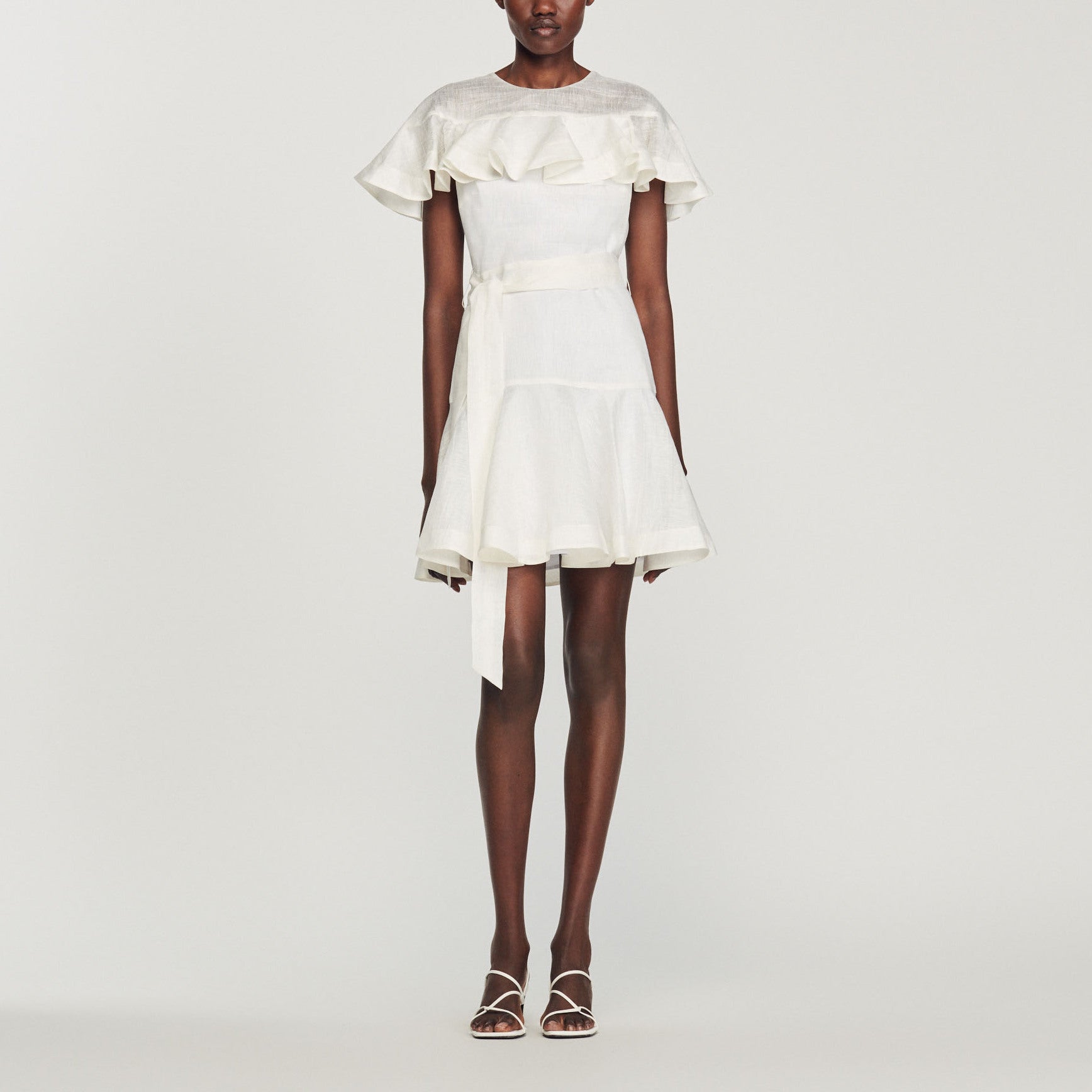 Robe courte à volant Sandro seconde main