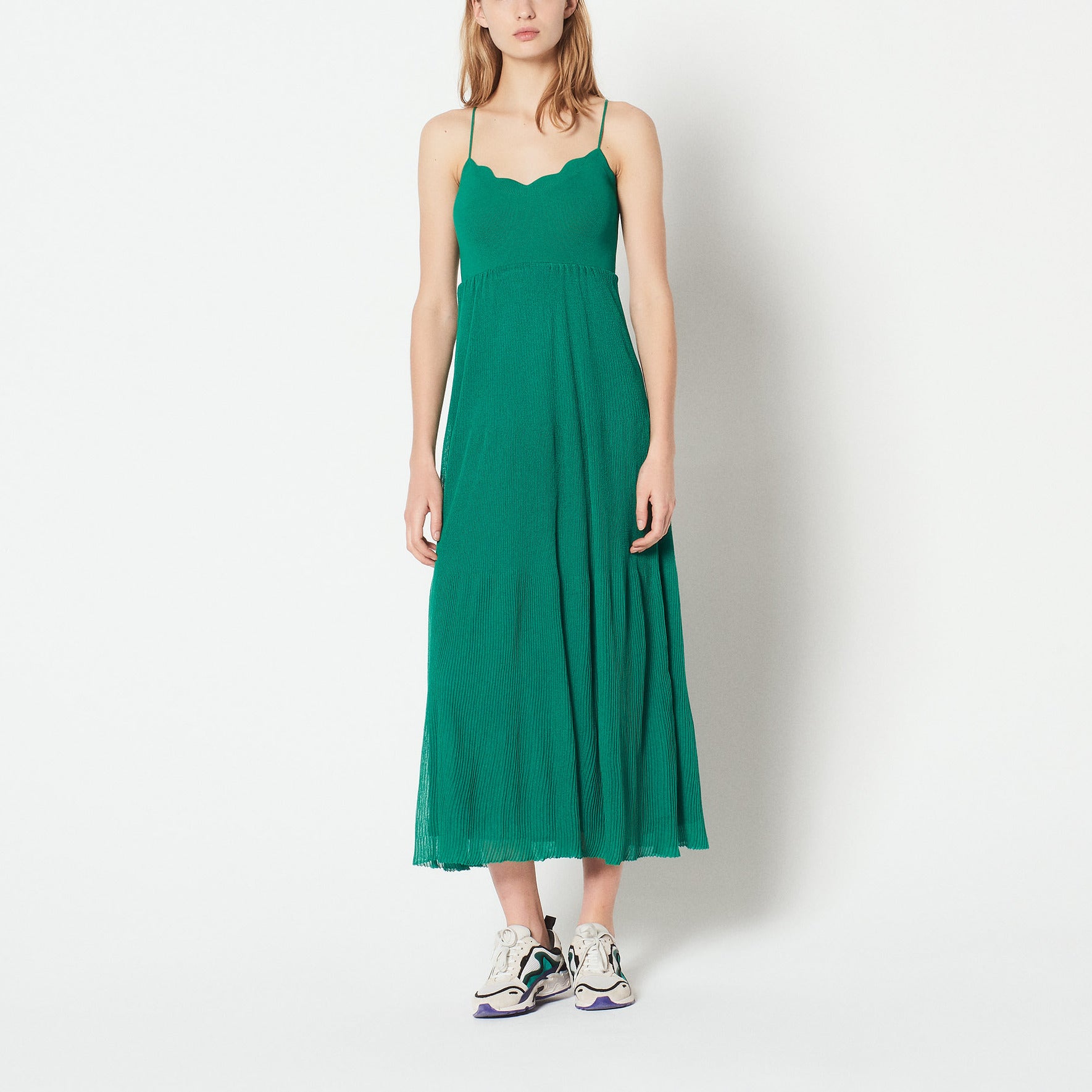 Robe longue en Maille et fines bretelles Sandro seconde main