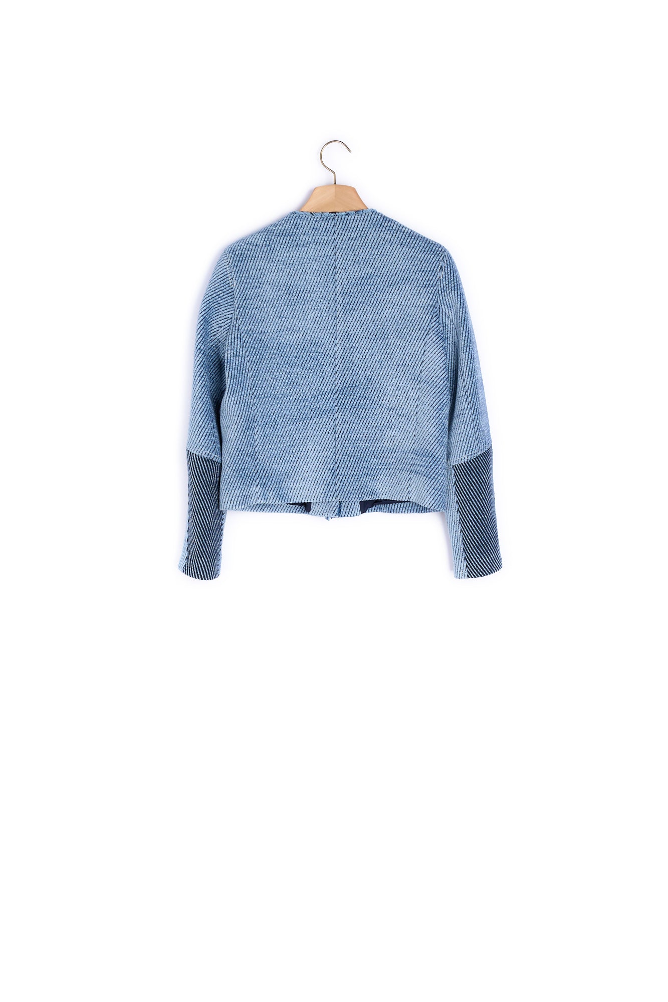 Veste en matière texturée et zips Sandro seconde main