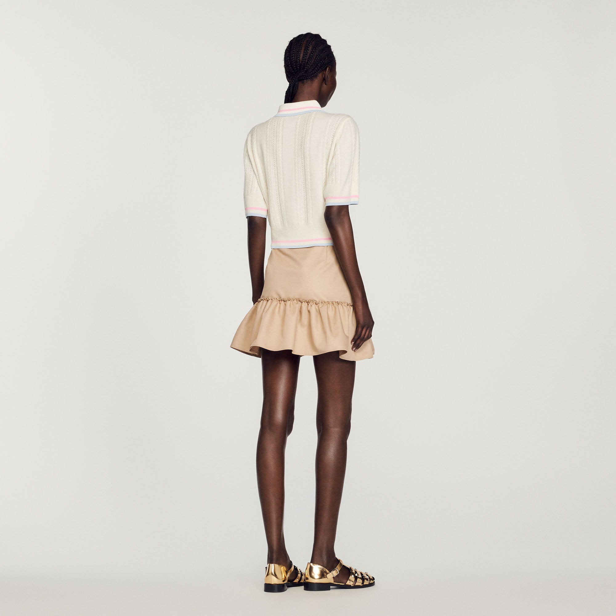 Pull polo en Maille Sandro seconde main