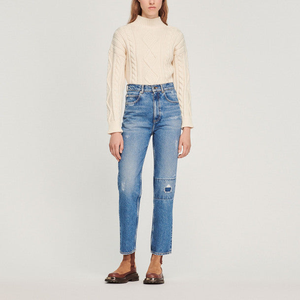 Jean droit déchiré Sandro seconde main