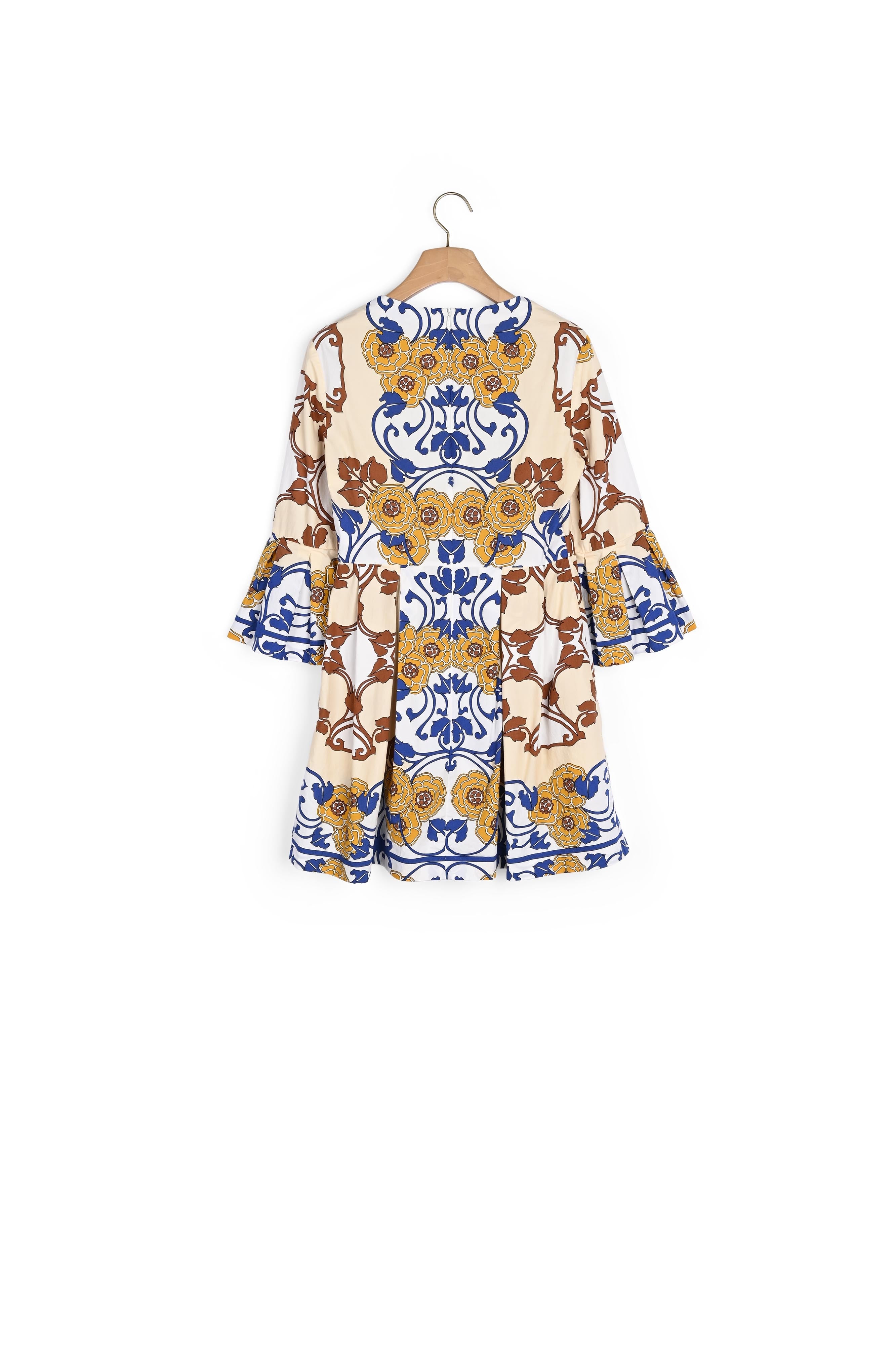 Robe en coton imprimée plissée Sandro seconde main