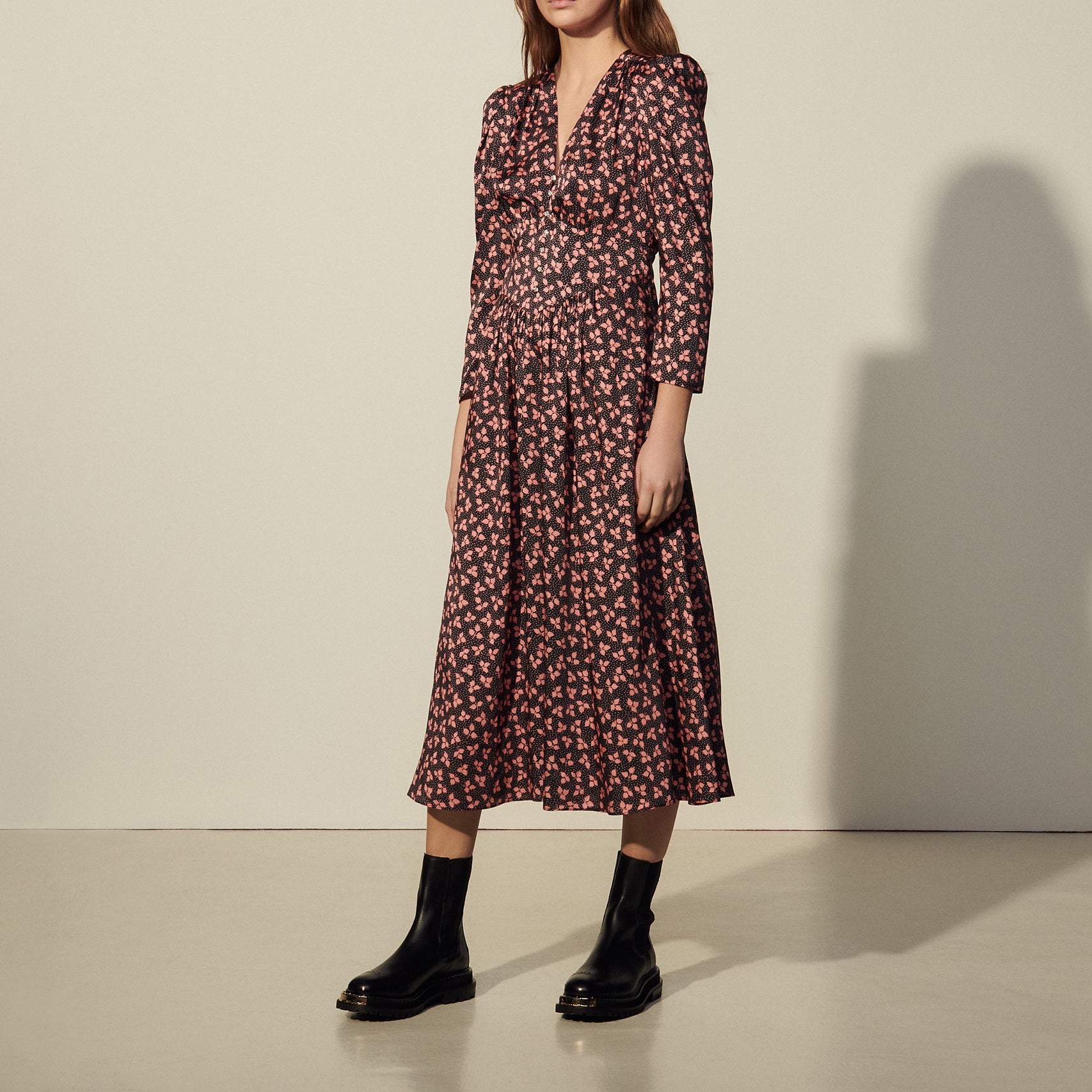 Robe longue imprimée Sandro seconde main