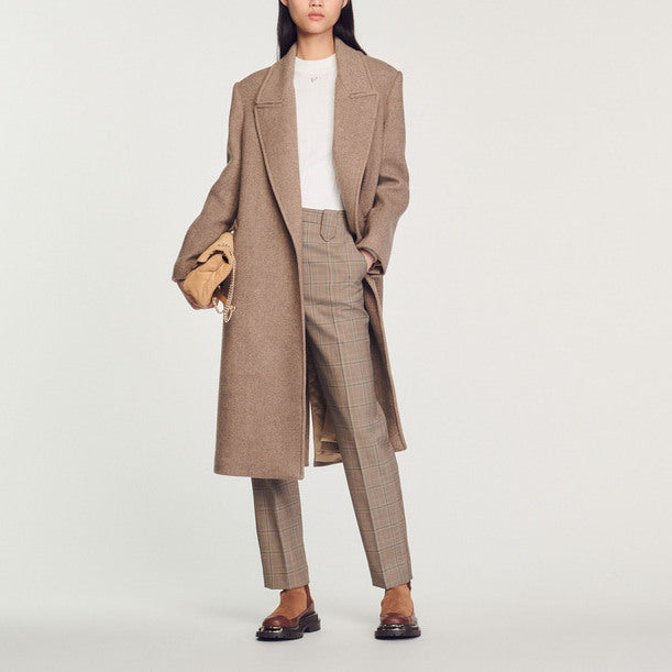 Manteau long en laine mélangée Sandro seconde main