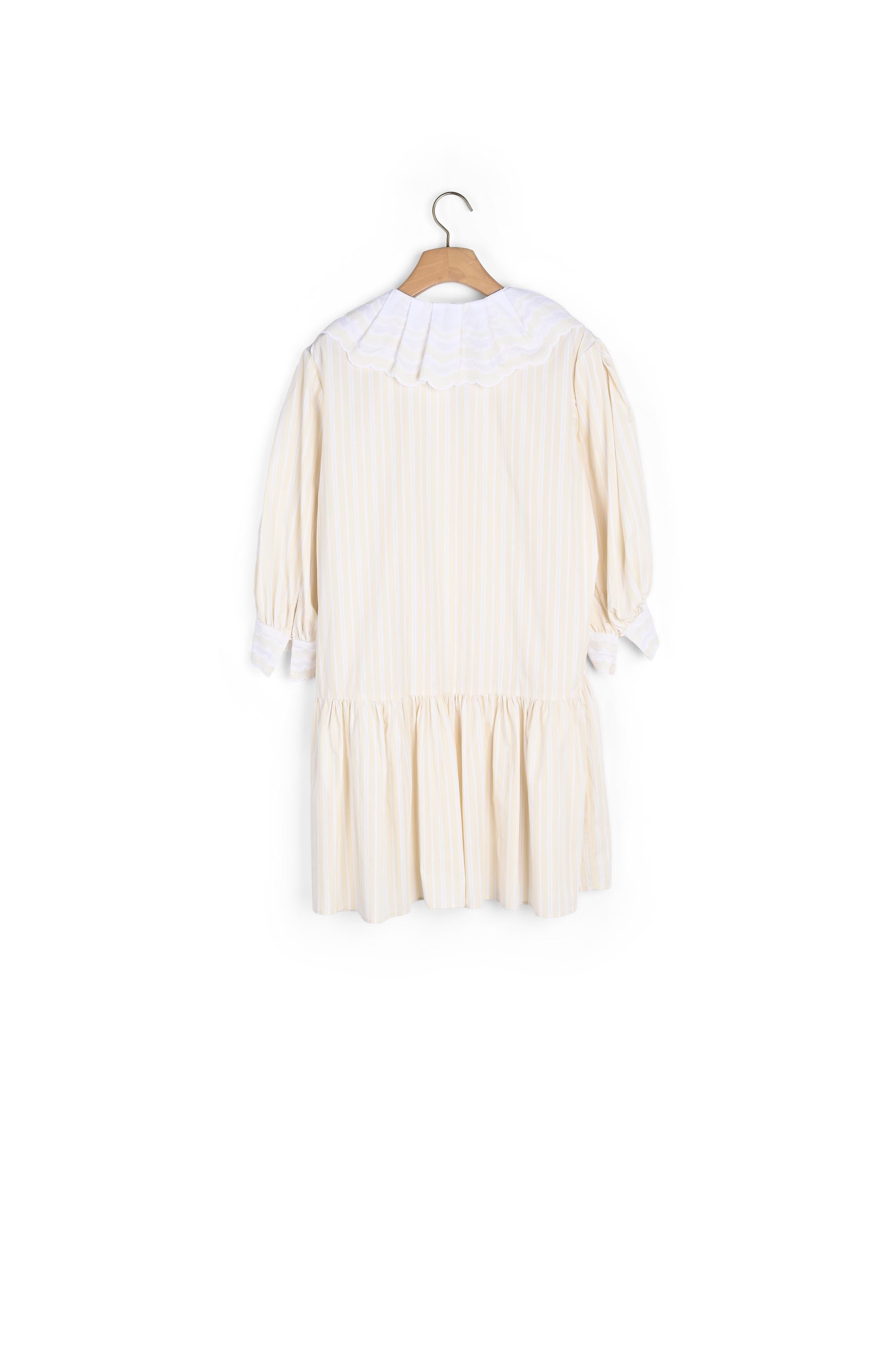 Robe courte à rayures en coton bio Sandro seconde main