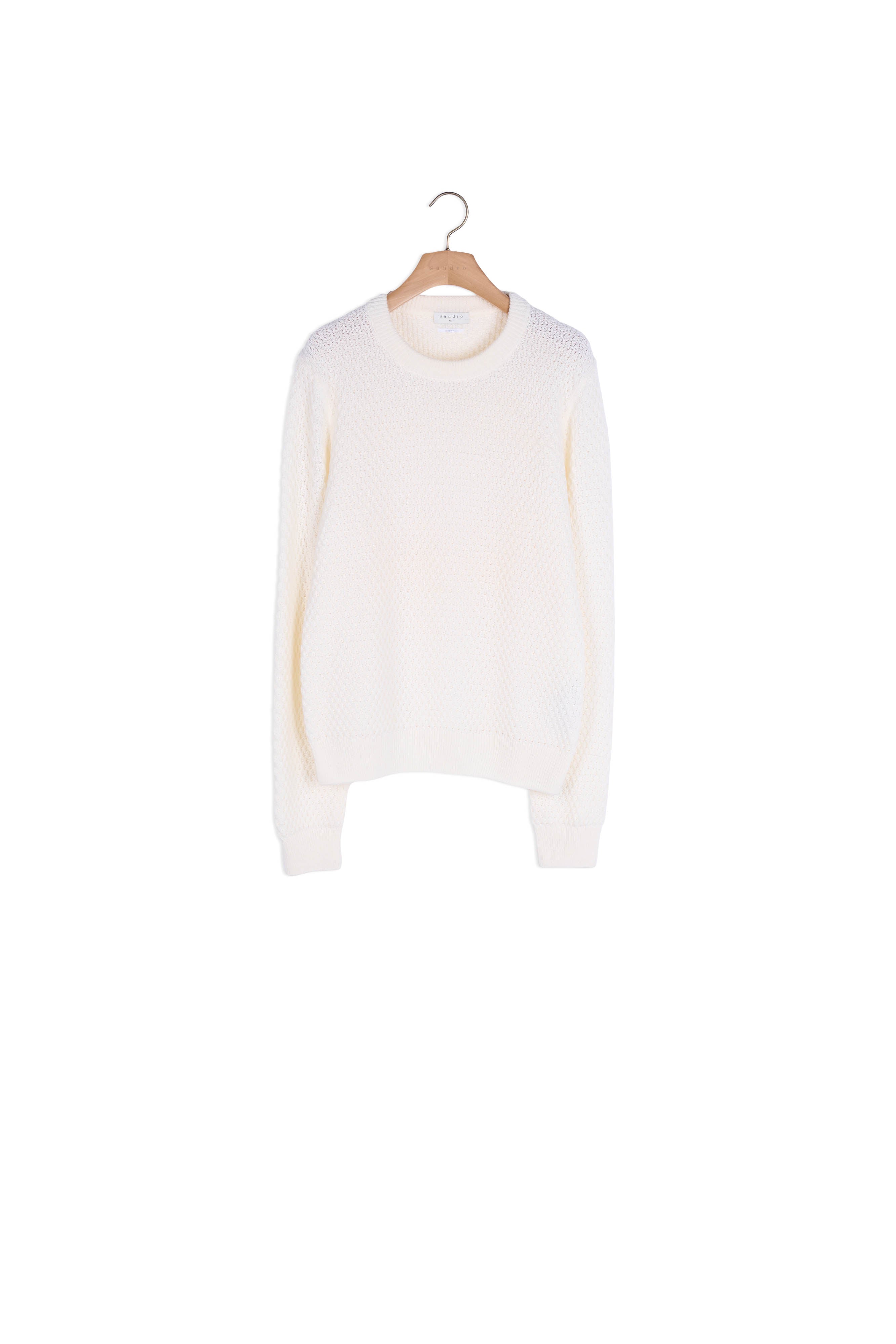 Pull col rond en Maille fantaisie Sandro seconde main