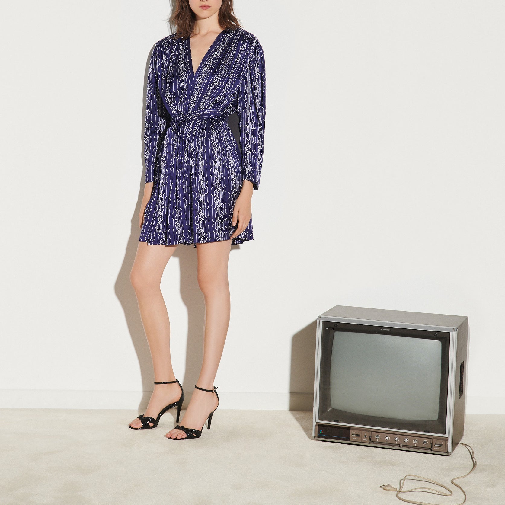 Robe courte imprimée Sandro seconde main