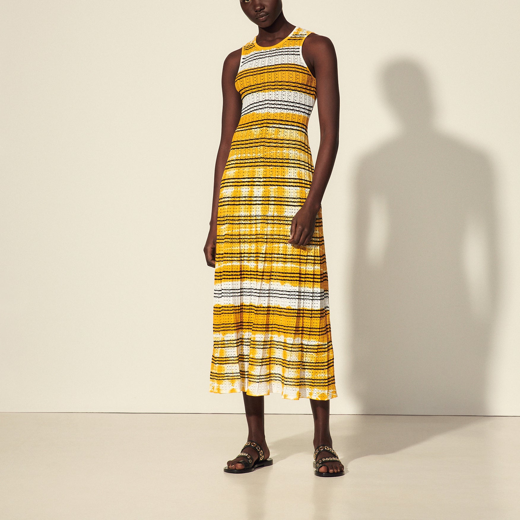 Robe longue rayée et tie & dye Sandro seconde main