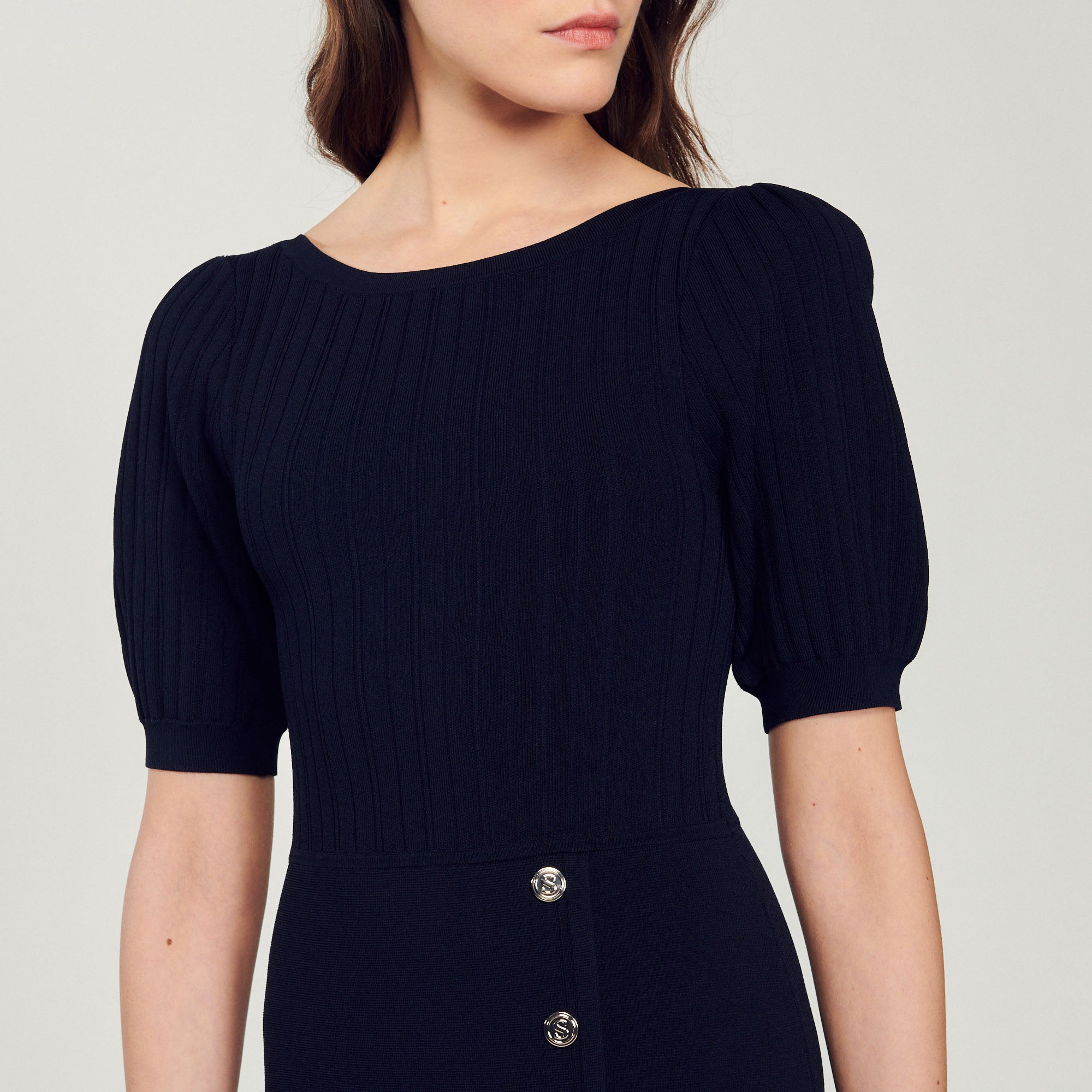 Robe courte à manches ballons Sandro seconde main