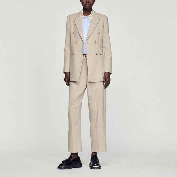 Veste de tailleur à rayures tennis Sandro seconde main