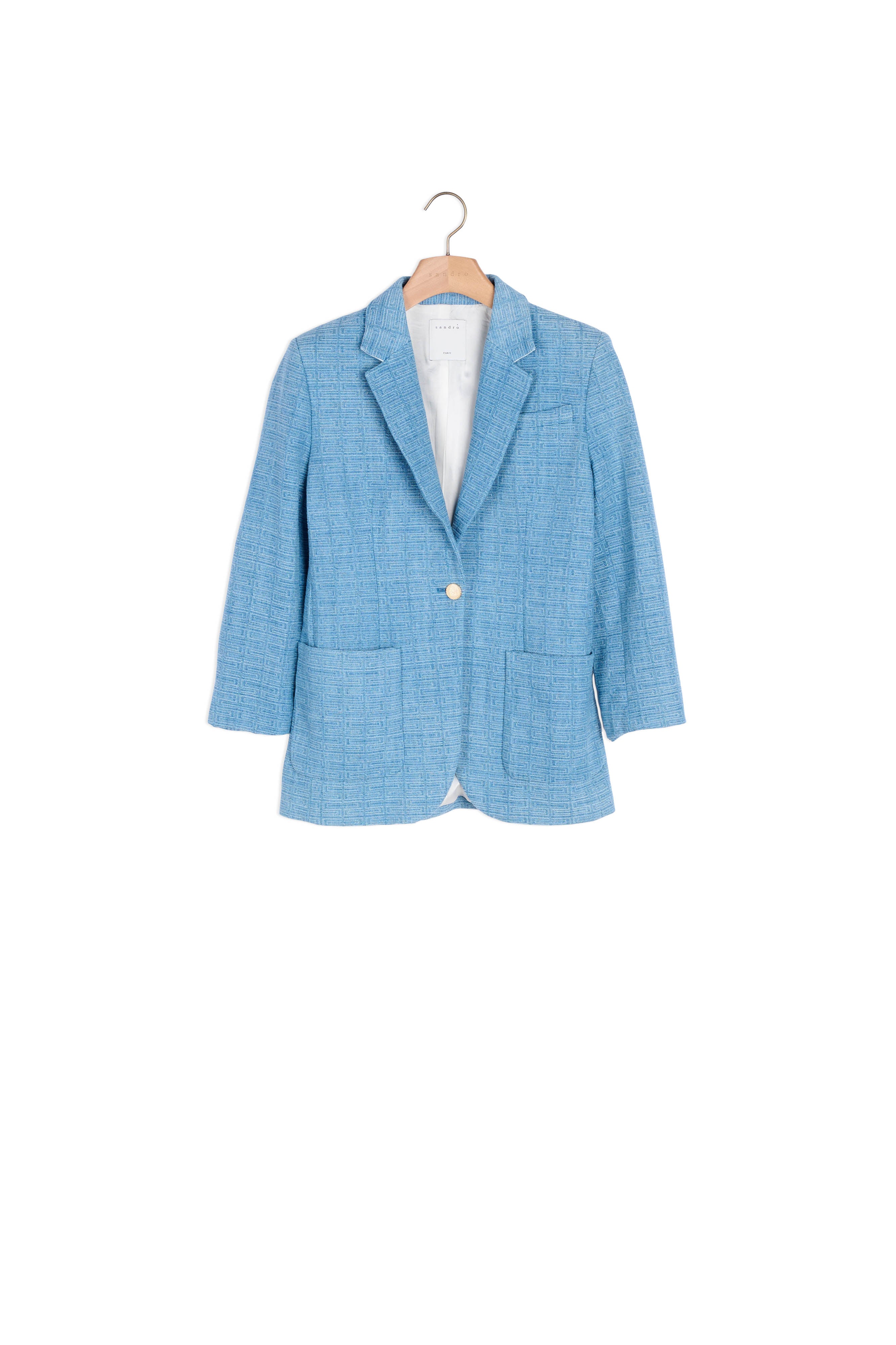 Veste en denim jacquard Sandro seconde main