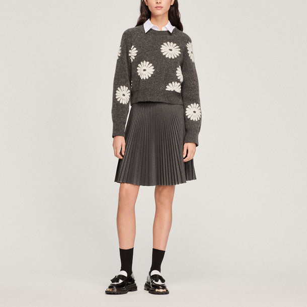 Pull en Maille à fleurs Sandro seconde main