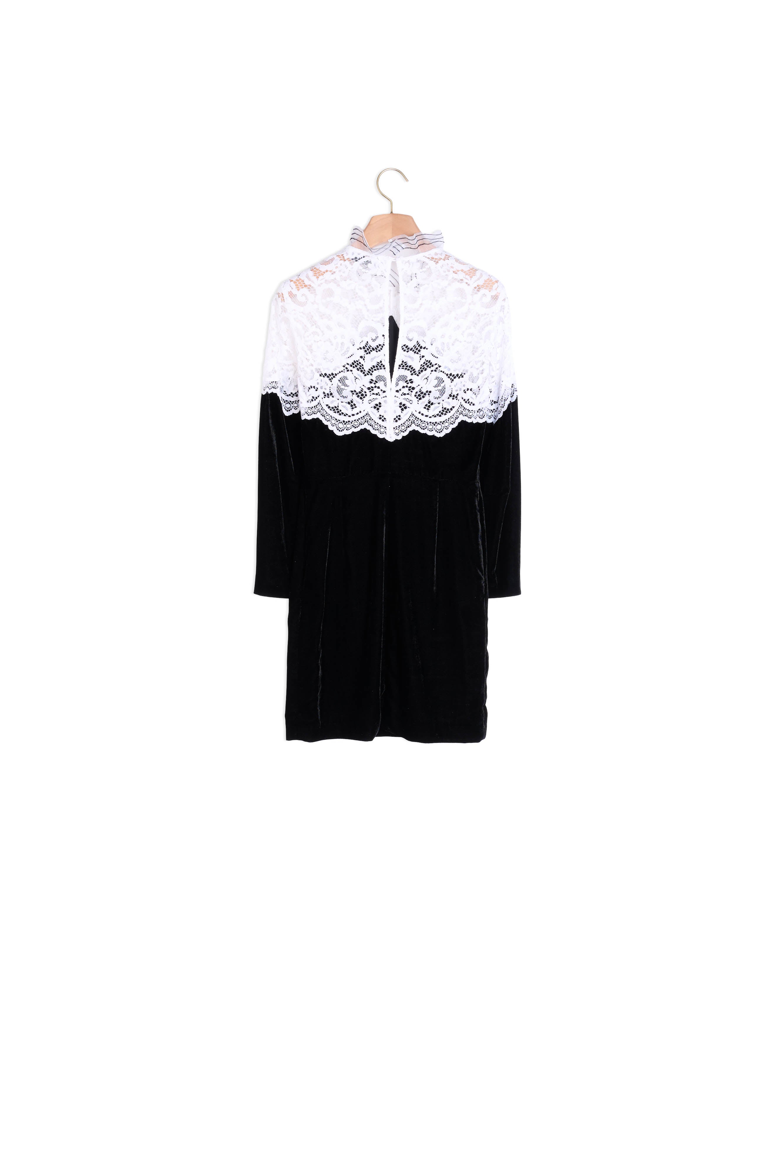 Robe en velours et dentelle Sandro seconde main