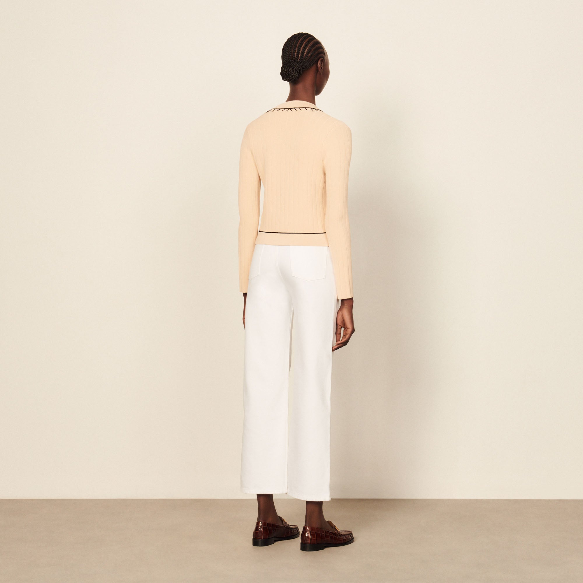 Cardigan à détails contrastés Sandro seconde main