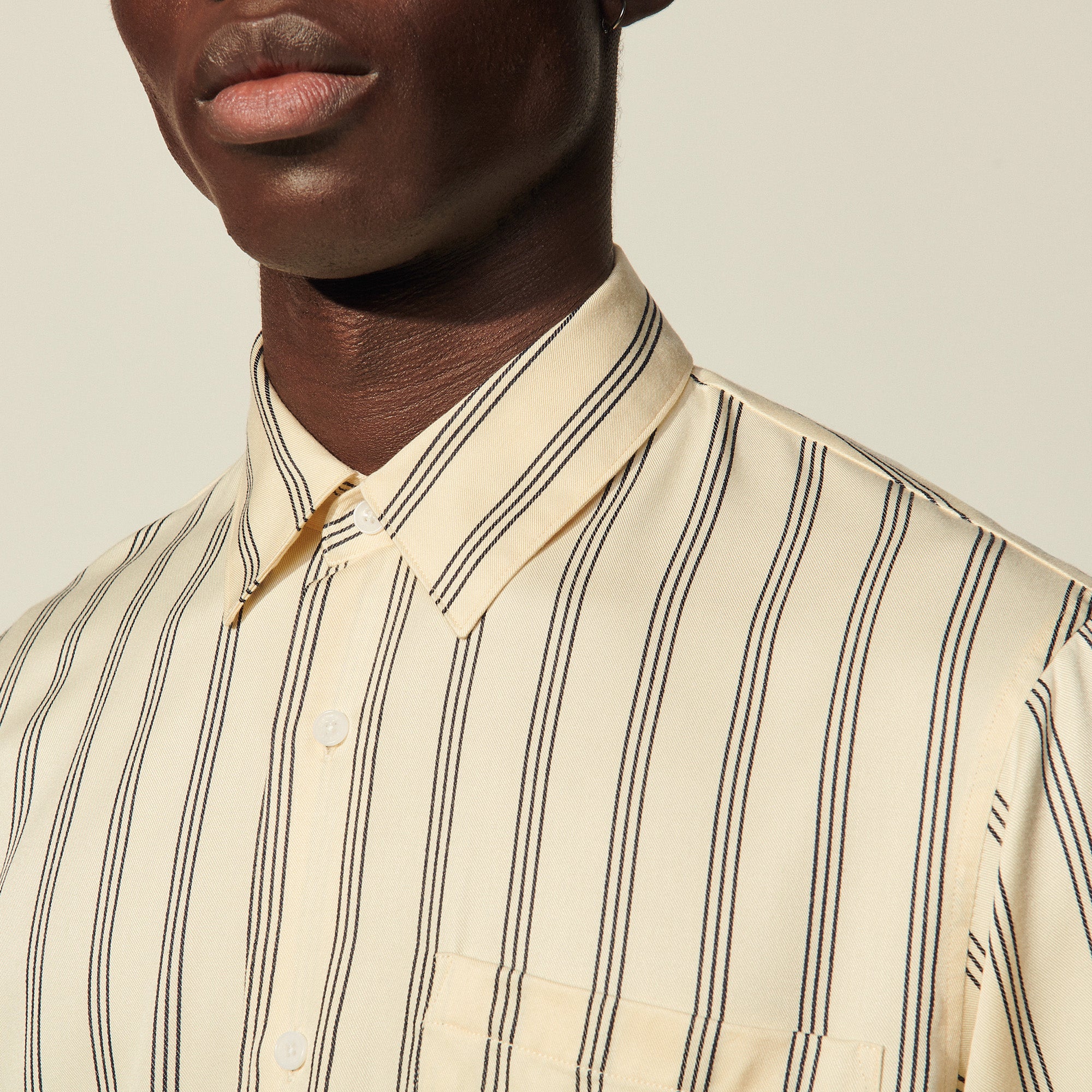Chemise fluide à rayures tissées Sandro seconde main