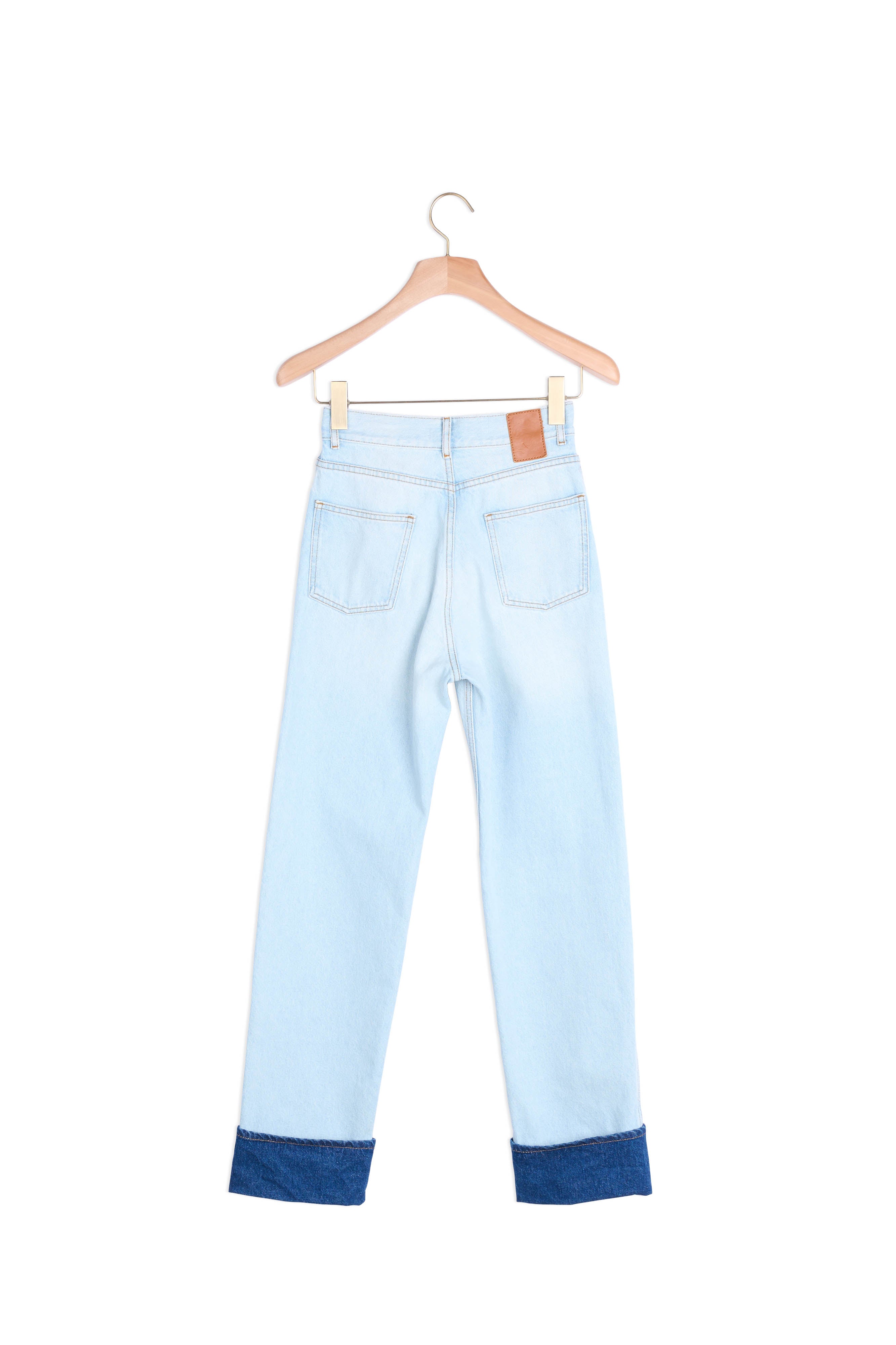 Jean délavé à revers contrasté Sandro seconde main