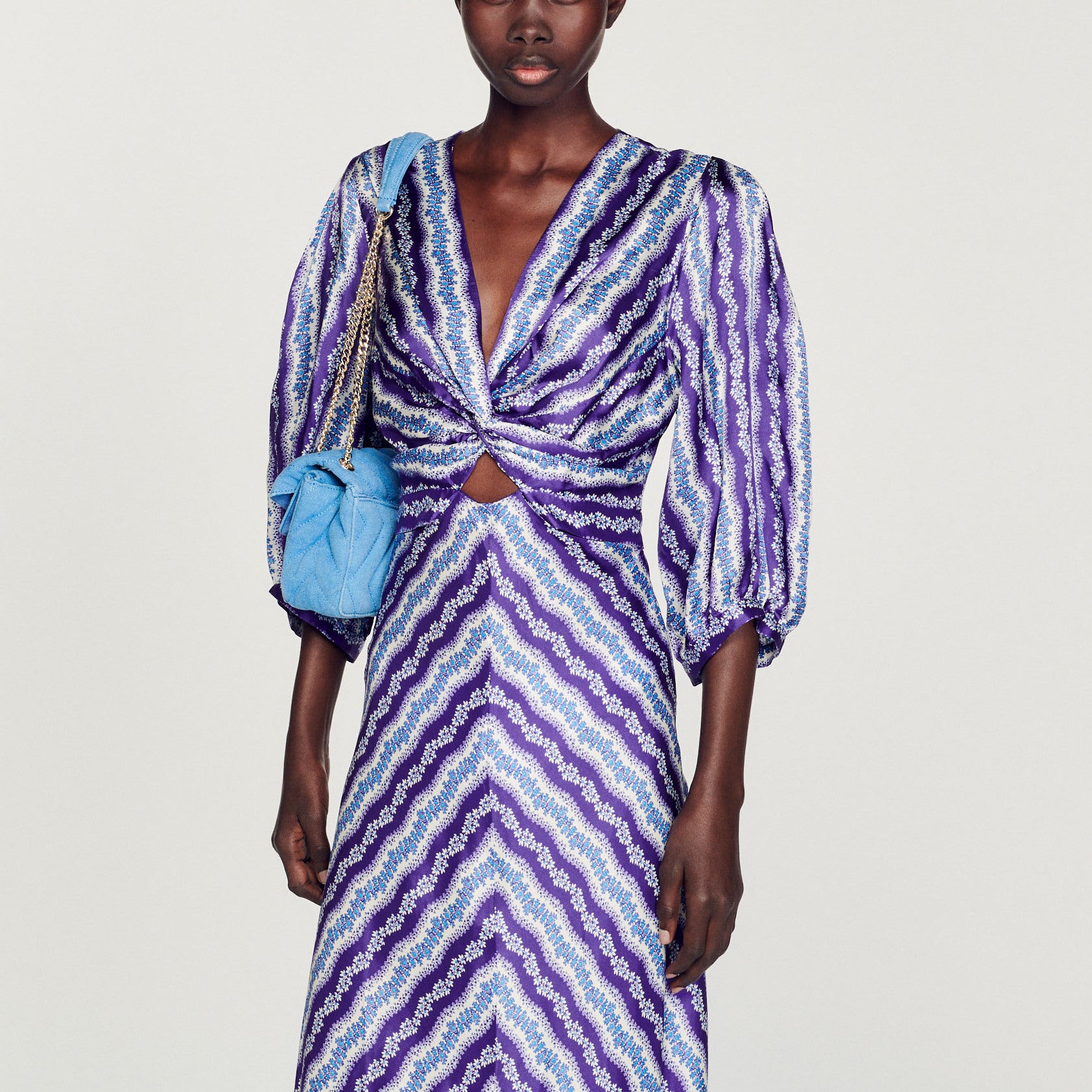 Robe torsadée imprimé fleuri Sandro seconde main