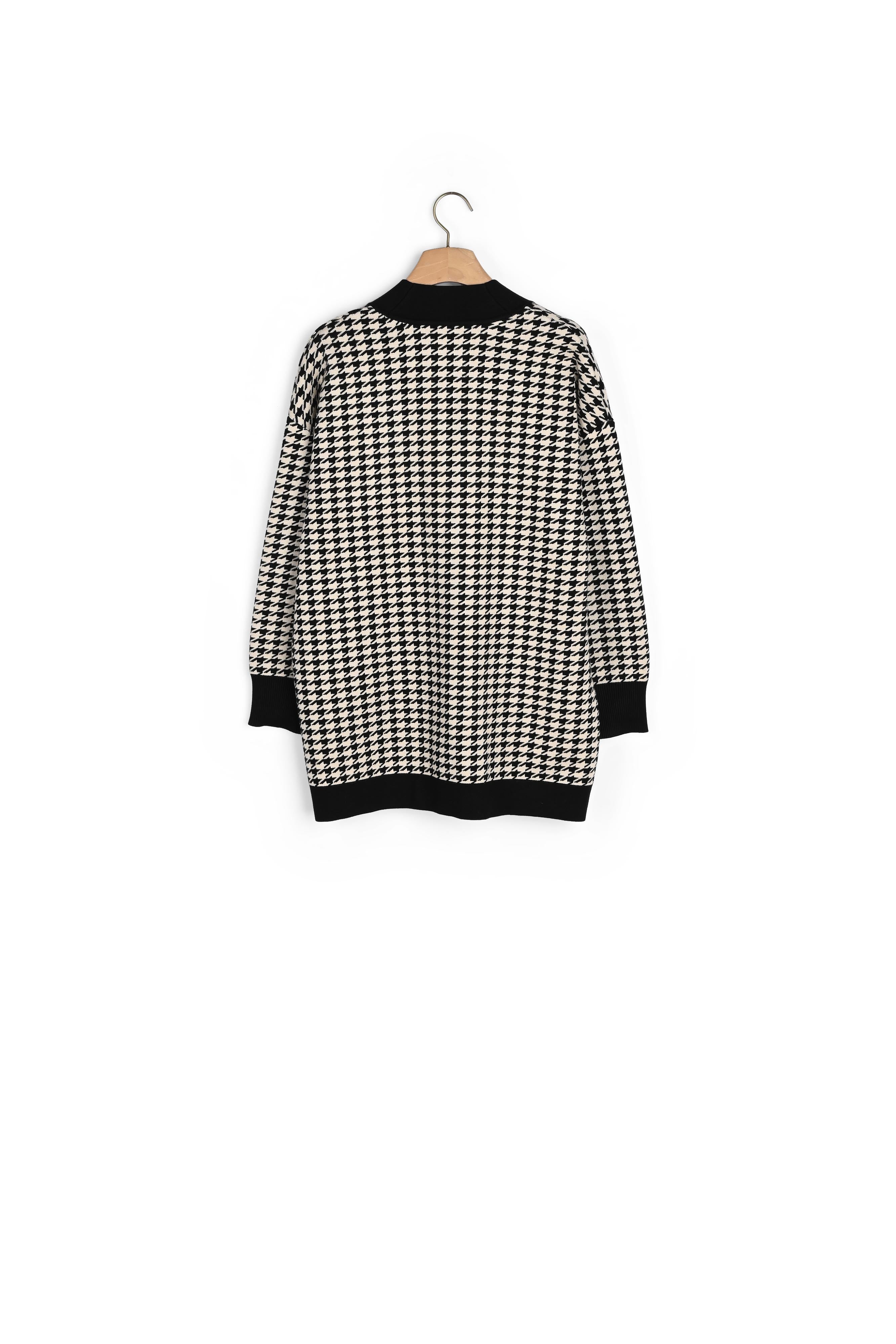 Cardi-coat à motifs pied de coq Sandro seconde main