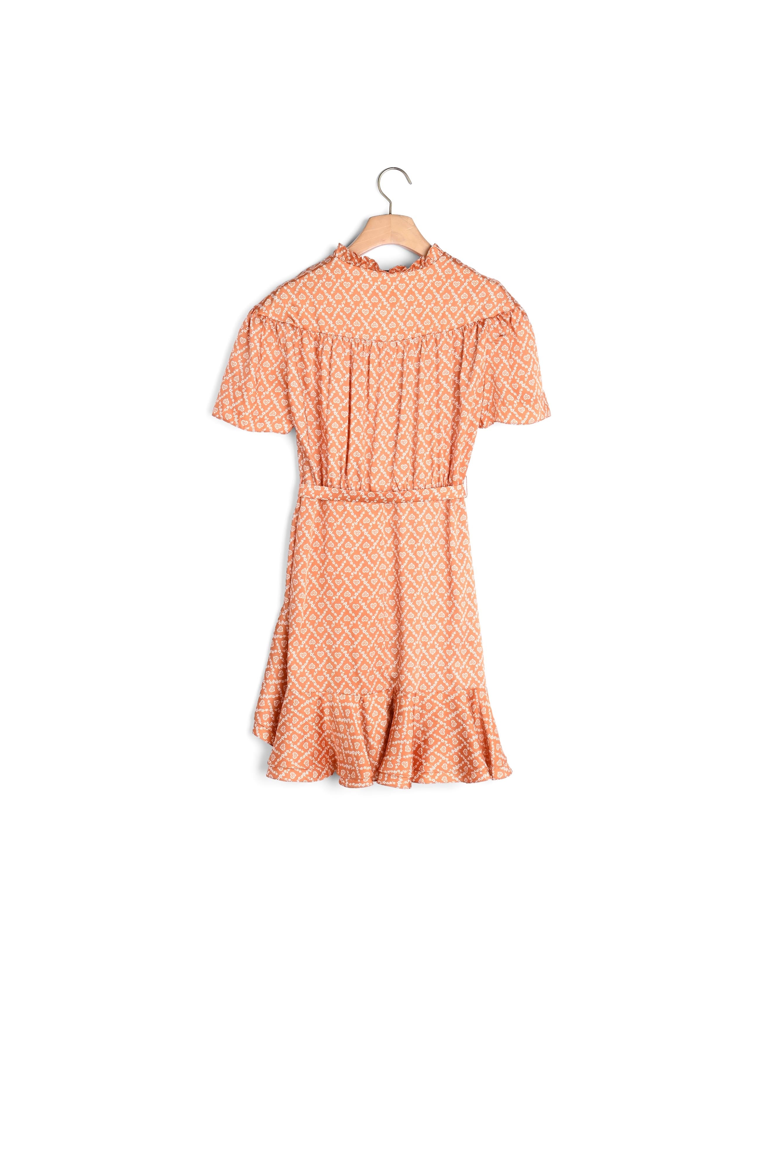 Robe volantée imprimé petits cœurs Sandro seconde main