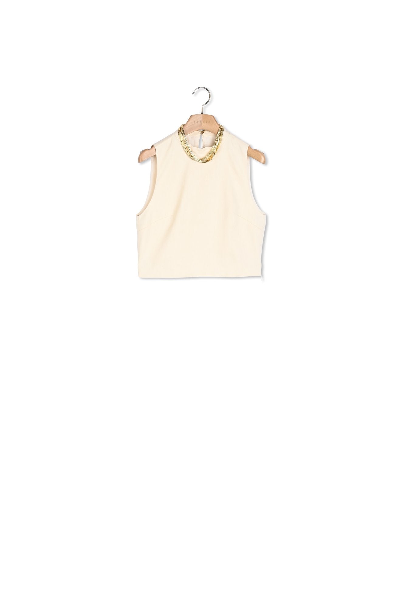 Top court en maille à collier Sandro seconde main