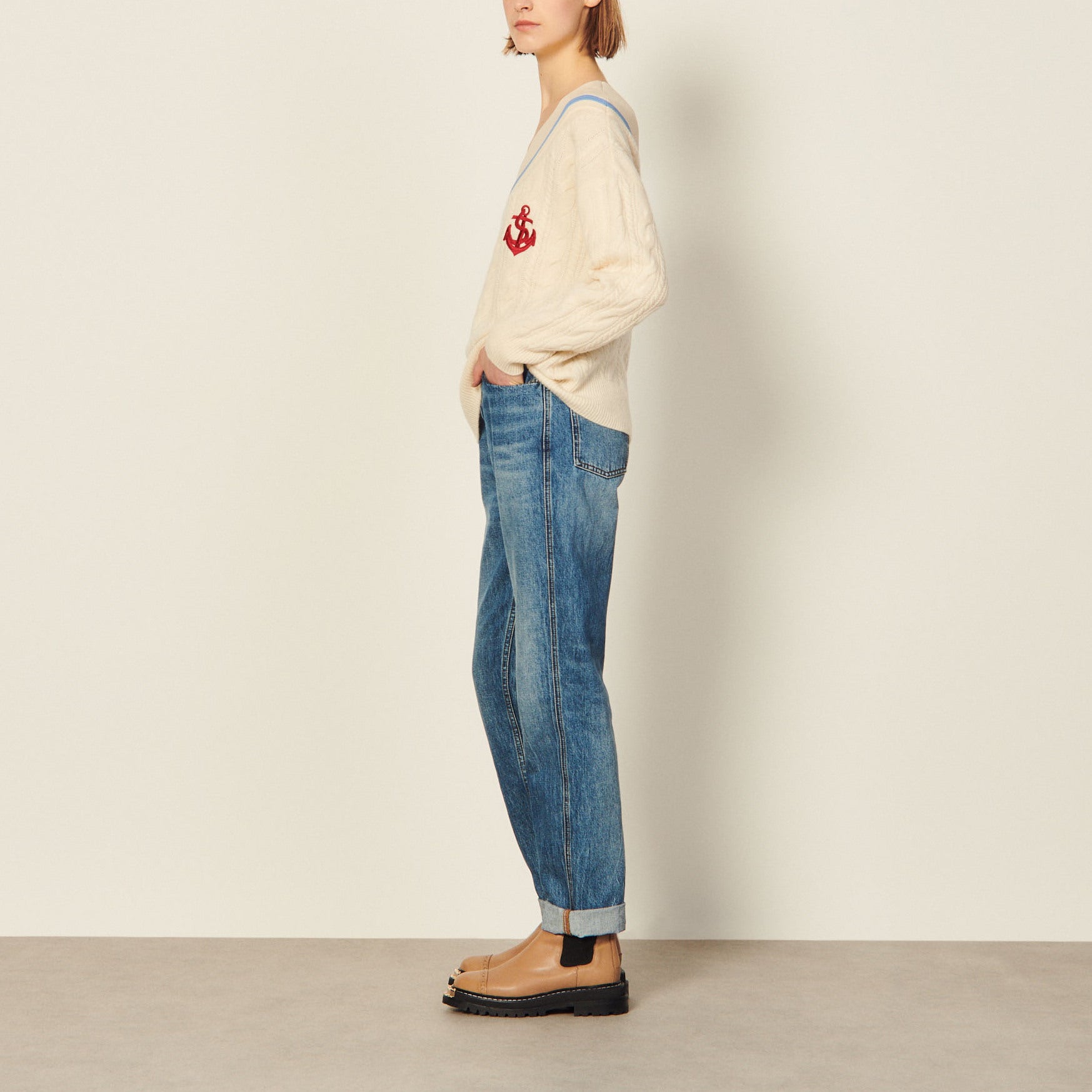 Pull en Maille torsadée Sandro seconde main