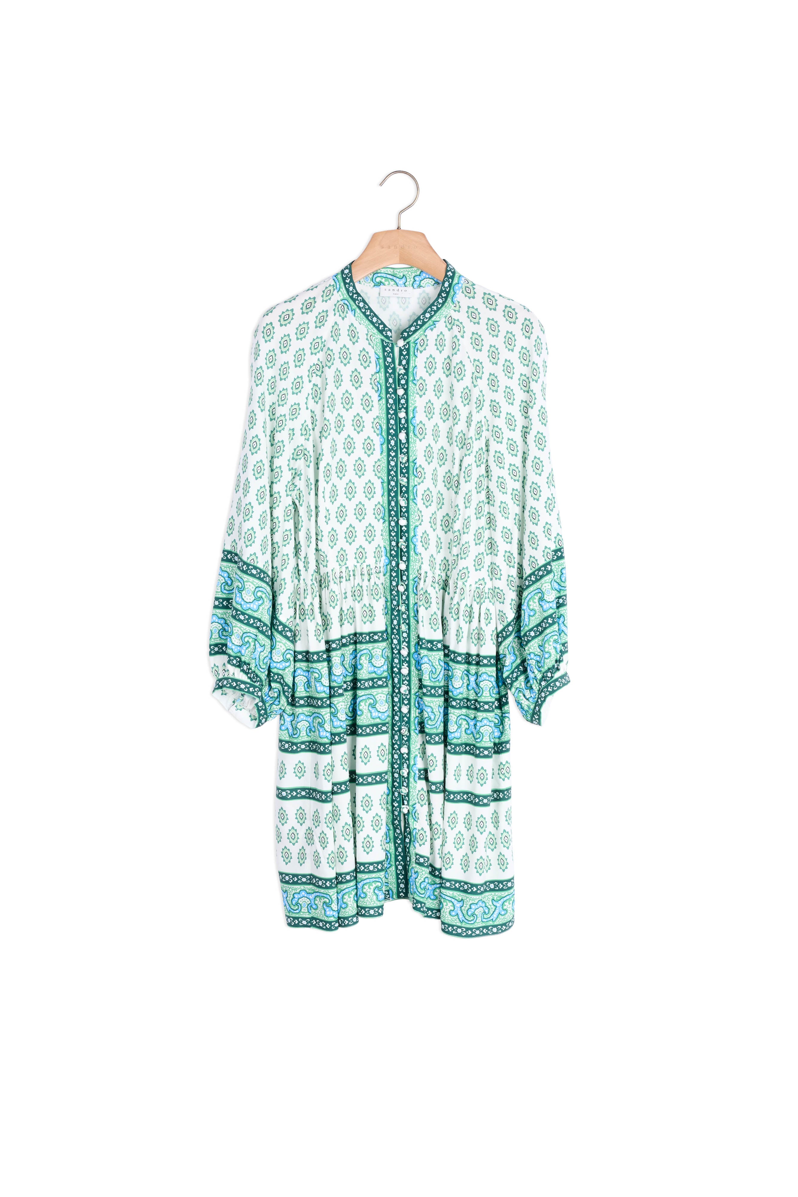 Robe Chemise imprimée courte Sandro seconde main