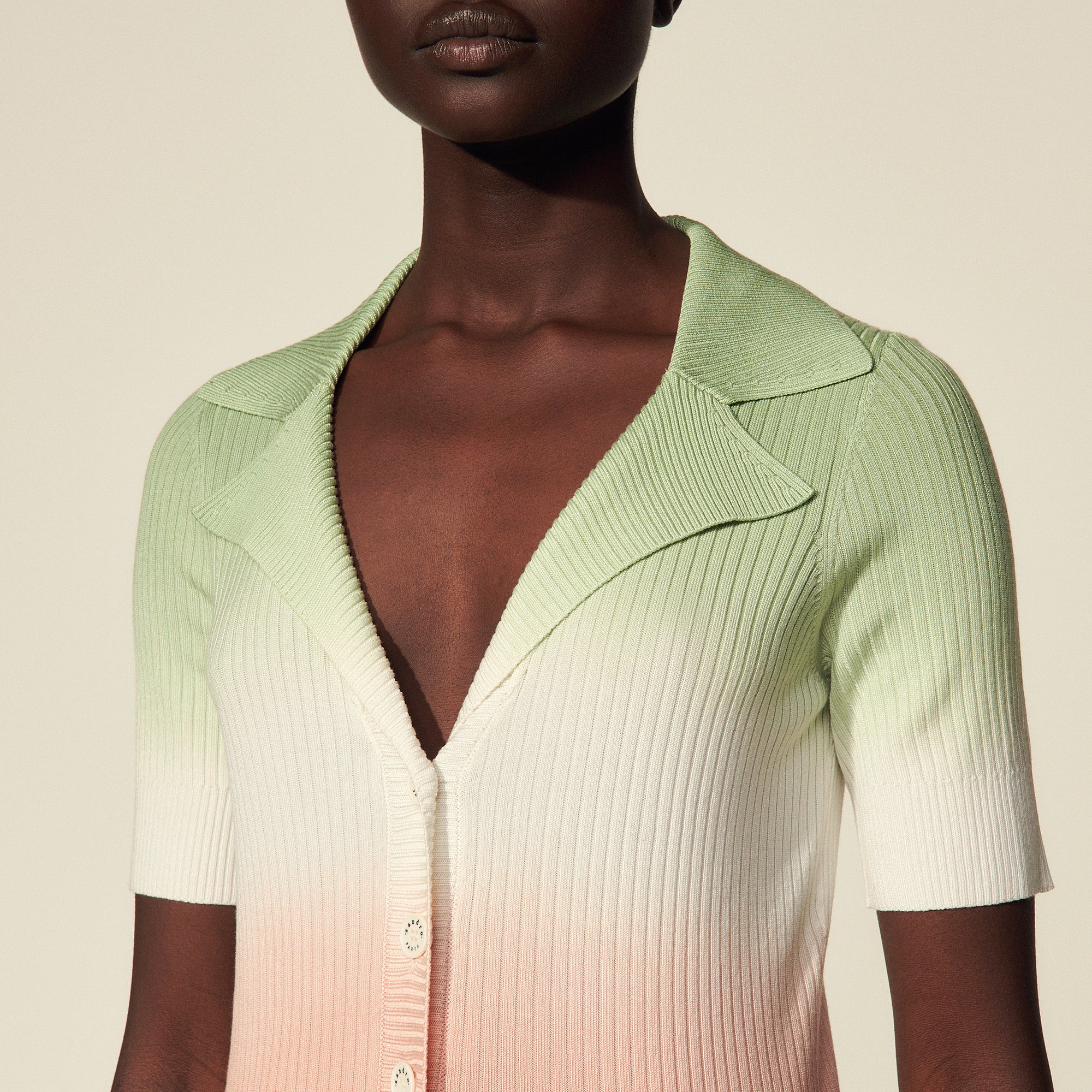 Cardigan tie and dye à côtes Sandro seconde main