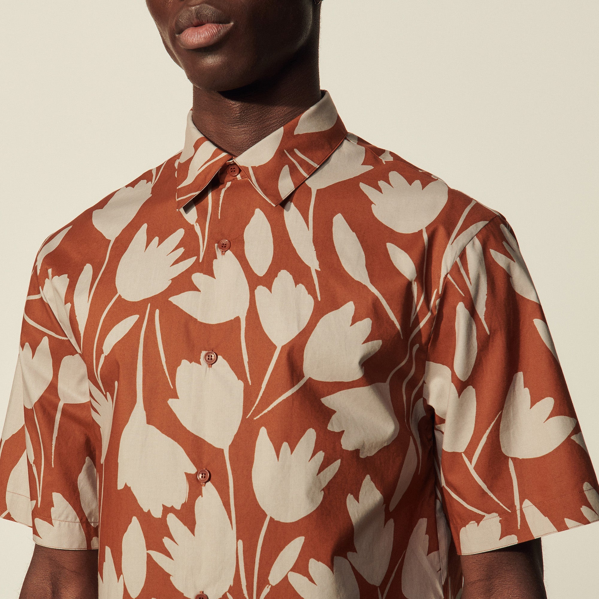 Chemise  imprimée à manches courtes Sandro seconde main