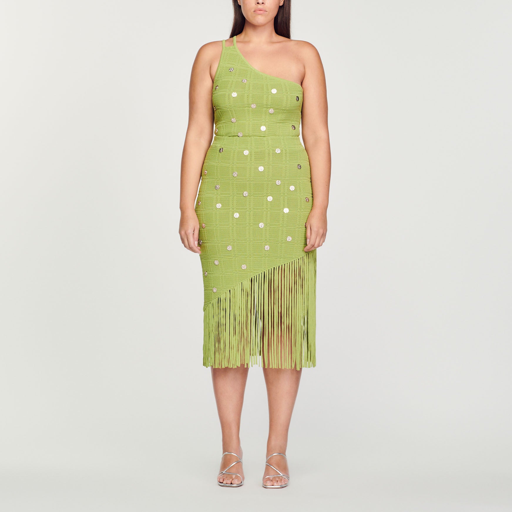 Jupe en Maille frangée Sandro seconde main