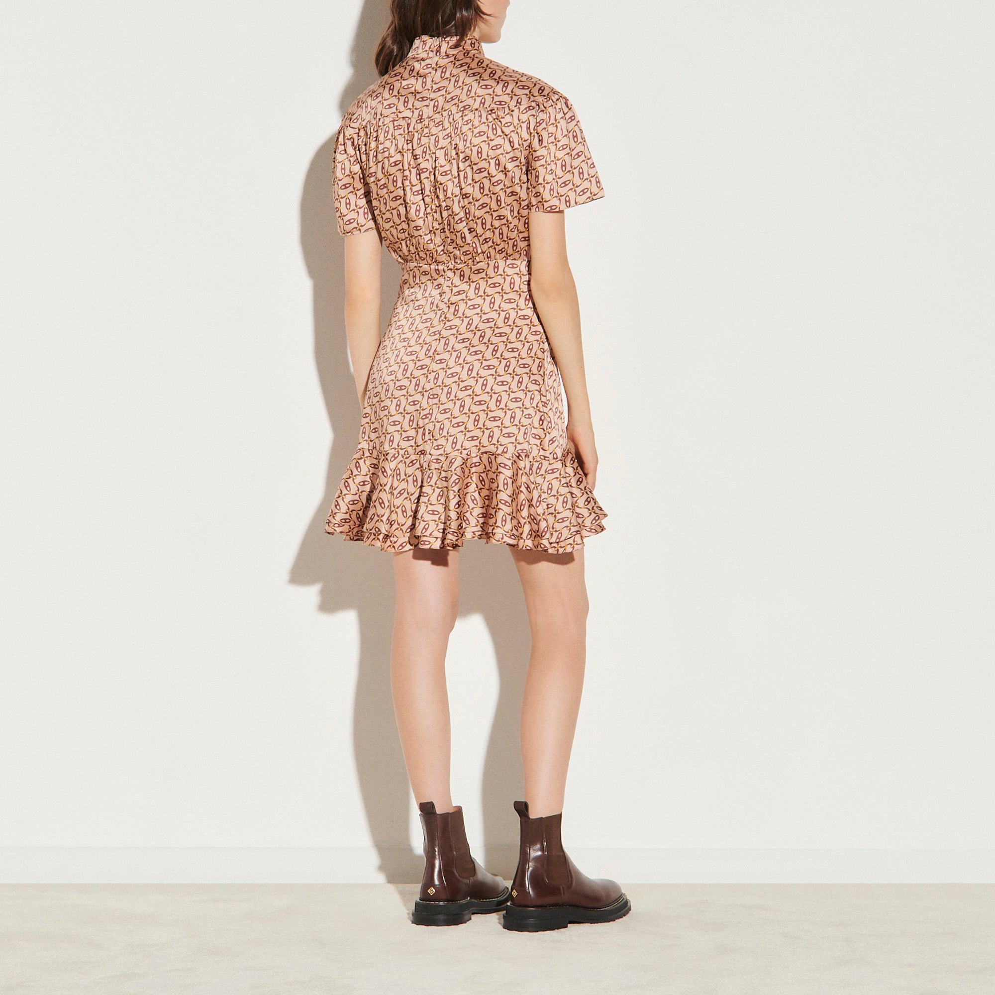 Robe imprimée avec col cravate à nouer Sandro seconde main